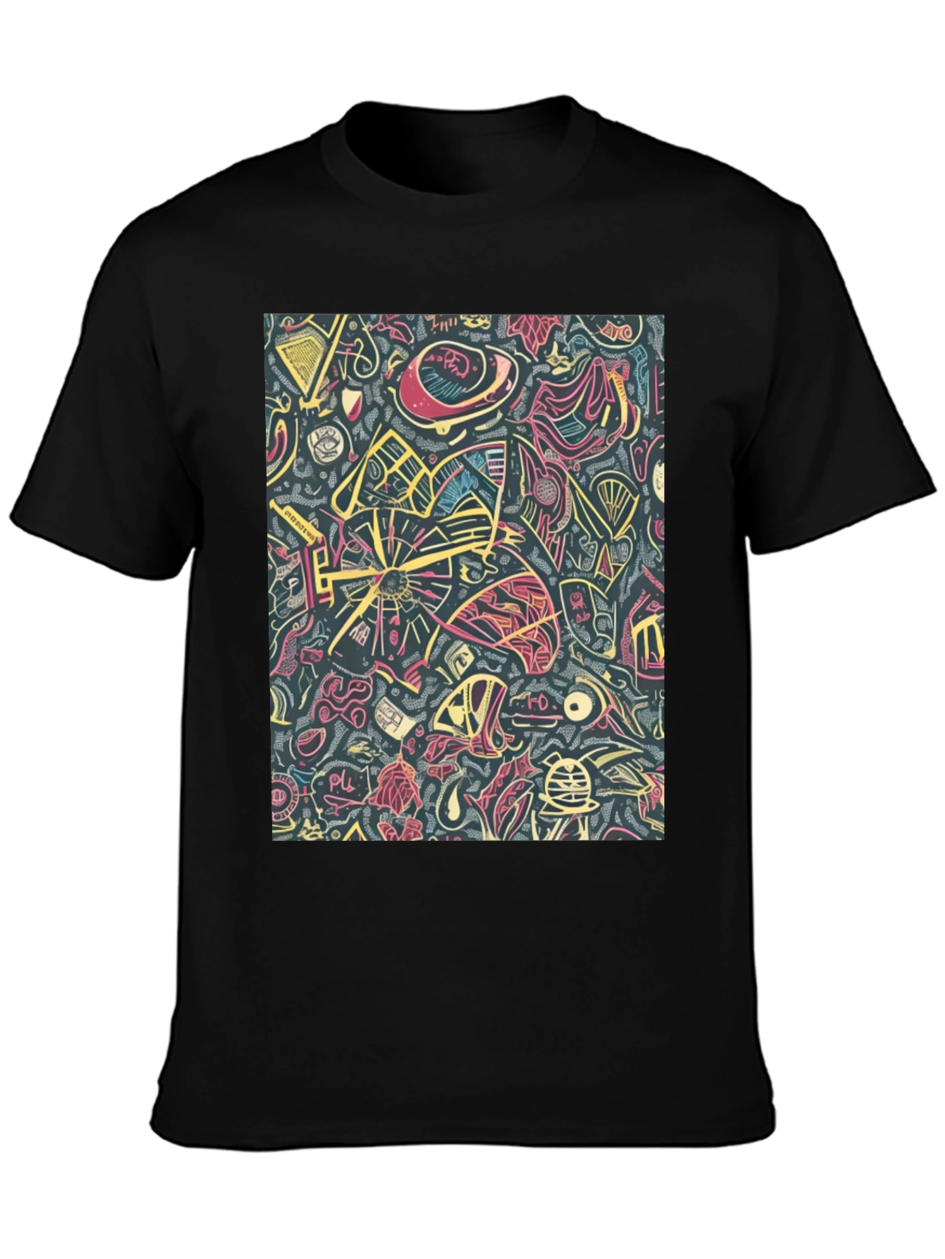 Black Abstract Pattern Tee view 3