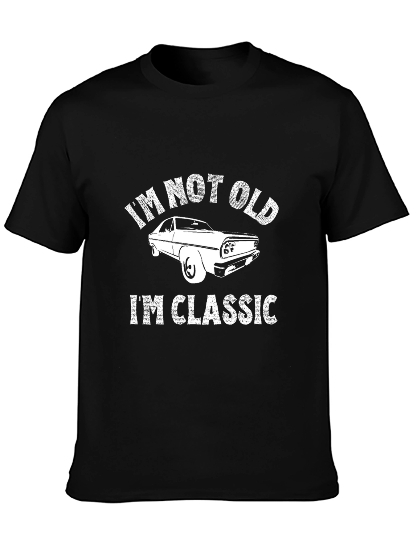 Black I'm Not Old I'm Classic Car T-Shirt view 3