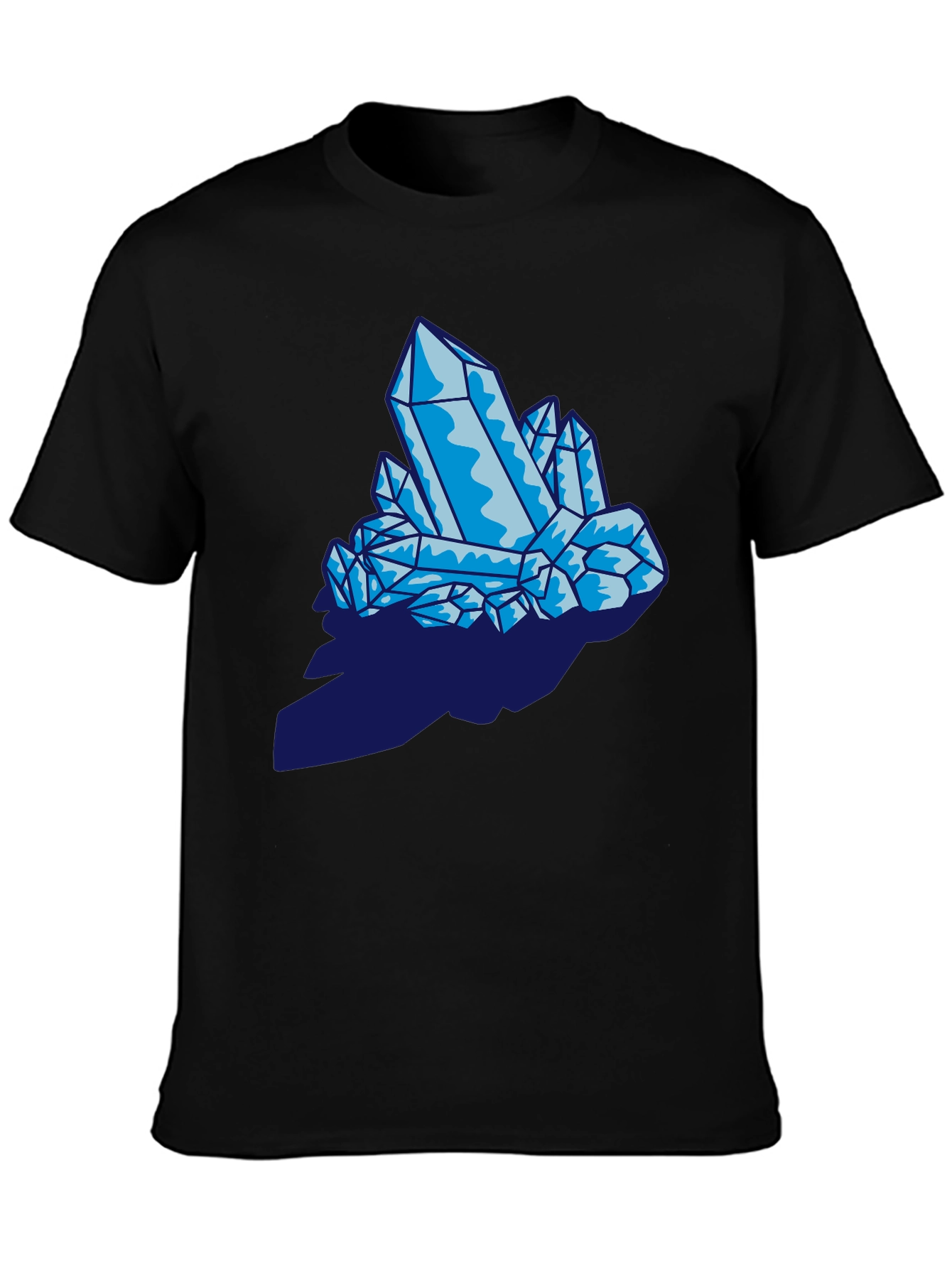 Black Crystal Graphic Print Black T-Shirt view 3