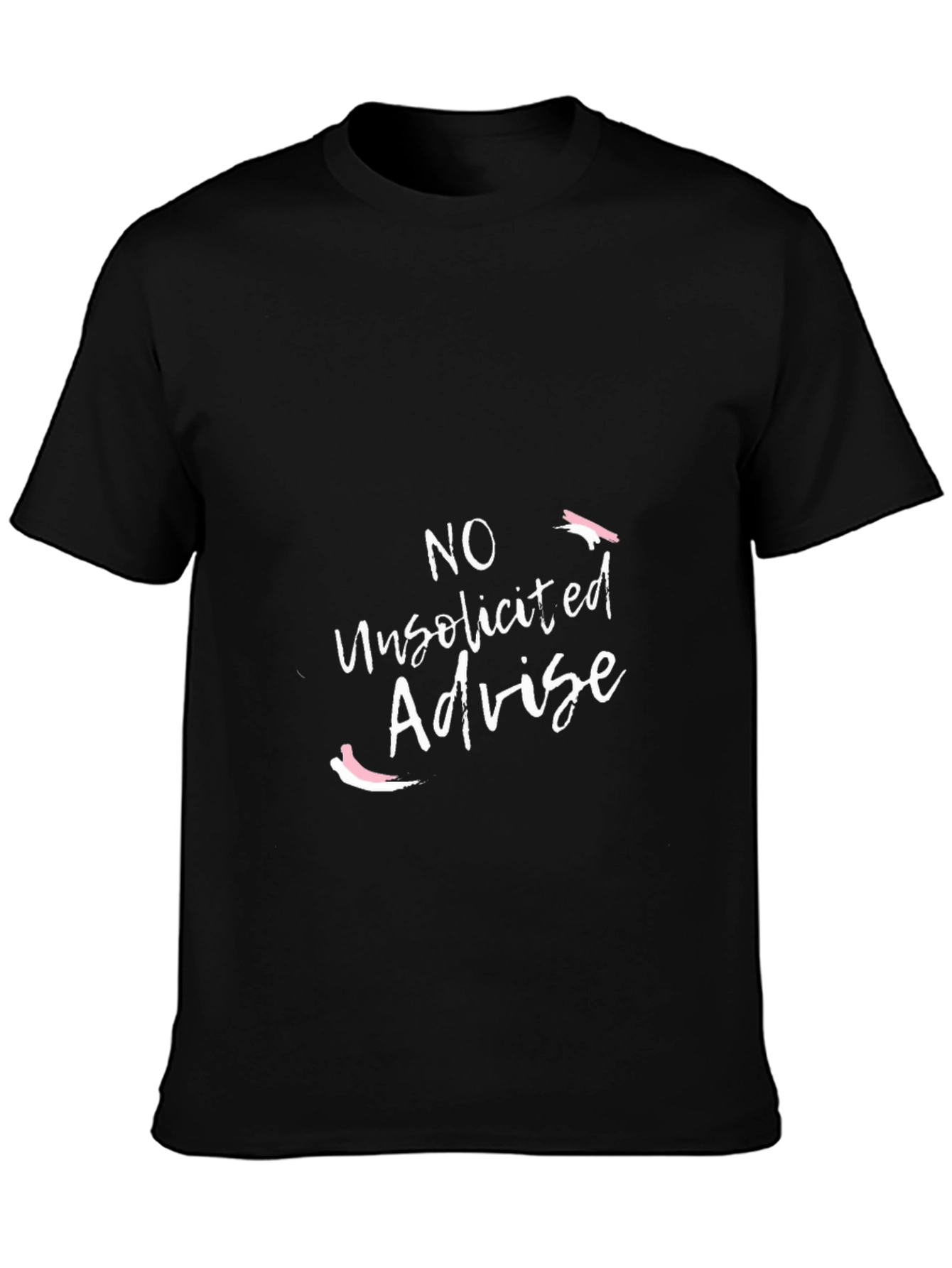 Black No Unsolicited Advice Black Graphic Tee view 3