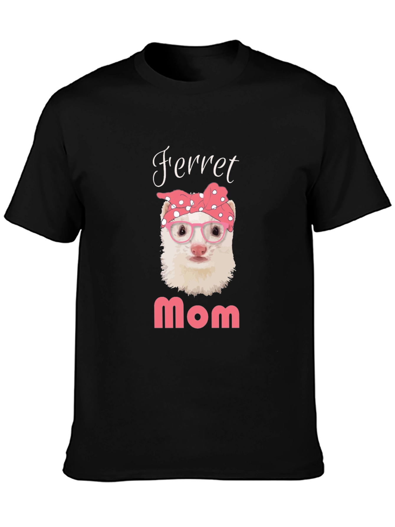 Black Ferret Mom T-Shirt - Cute Pet Owner Tee view 3
