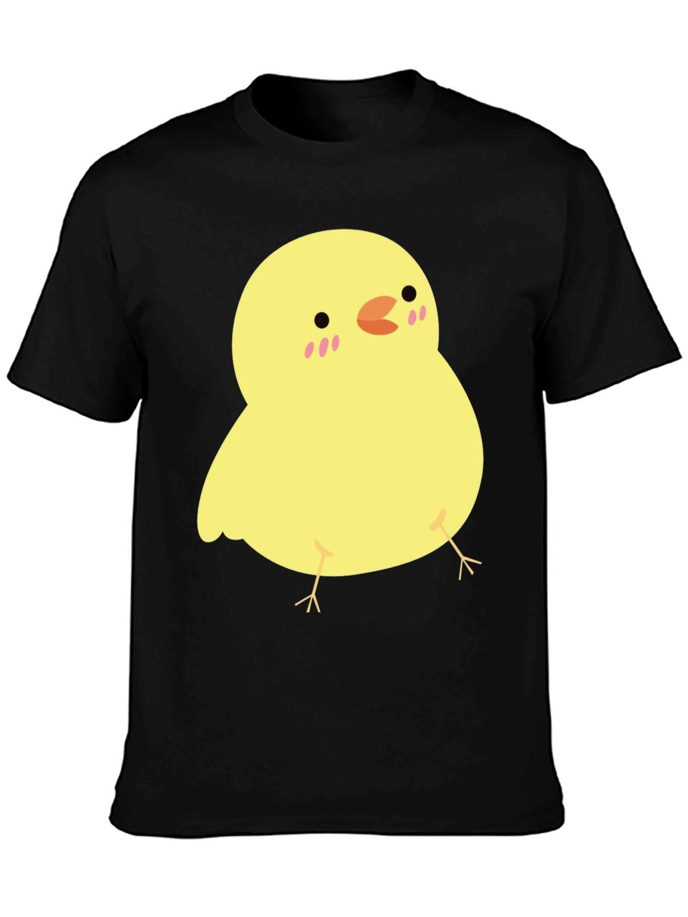 Black Cute Chick Graphic Tee - Black Cotton T-Shirt view 3