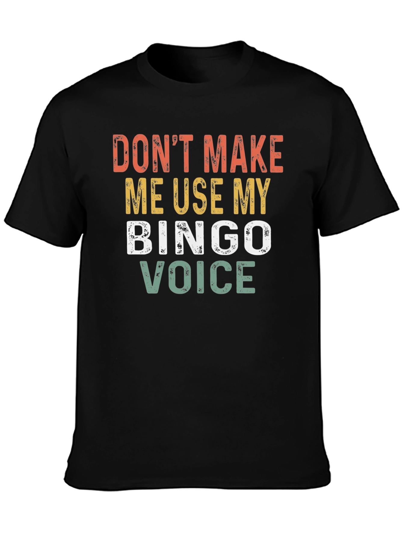 Black Bingo Voice T-Shirt - Funny Bingo Lover Gift view 3