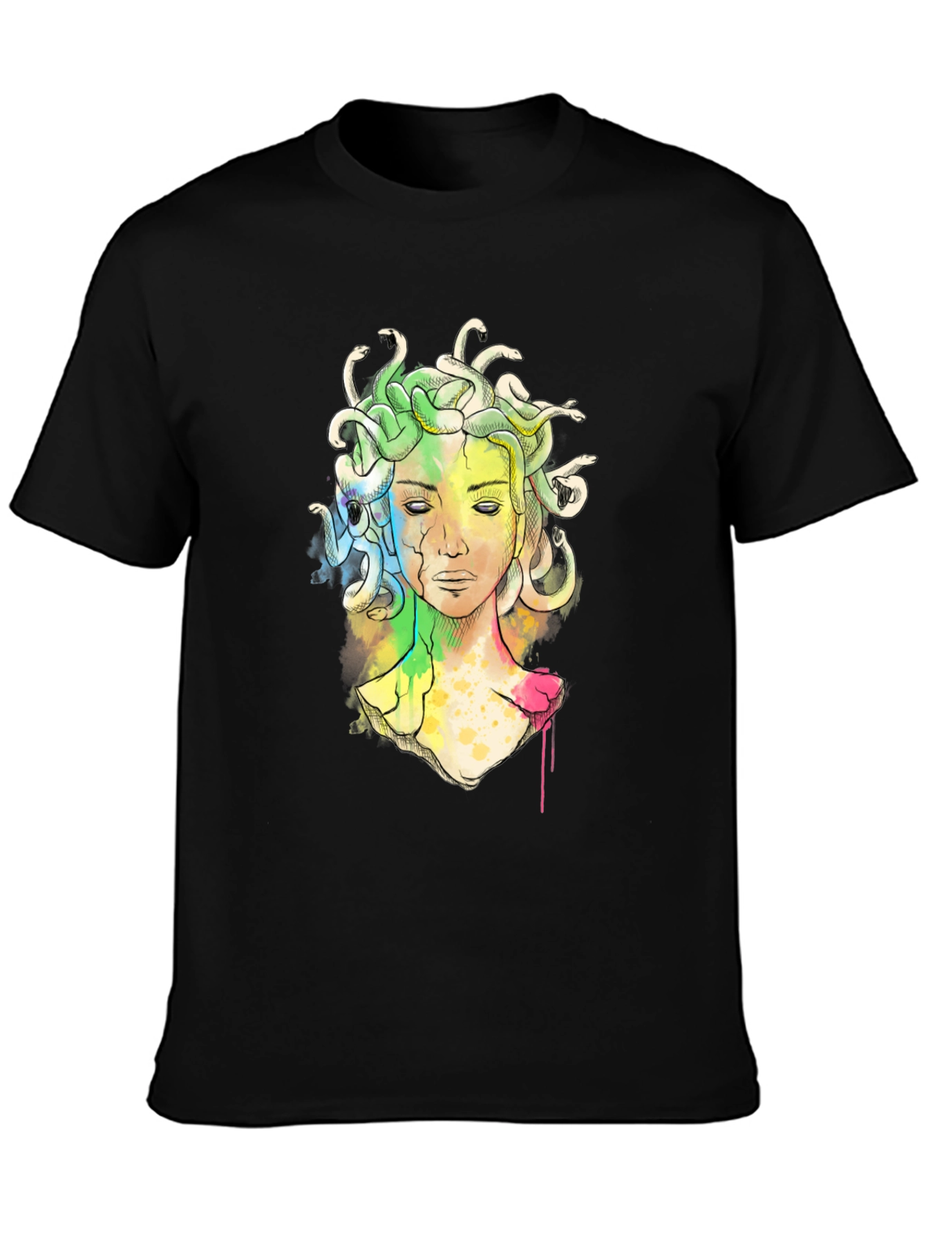 Black Medusa Graphic Tee - Modern Myth T-Shirt view 3