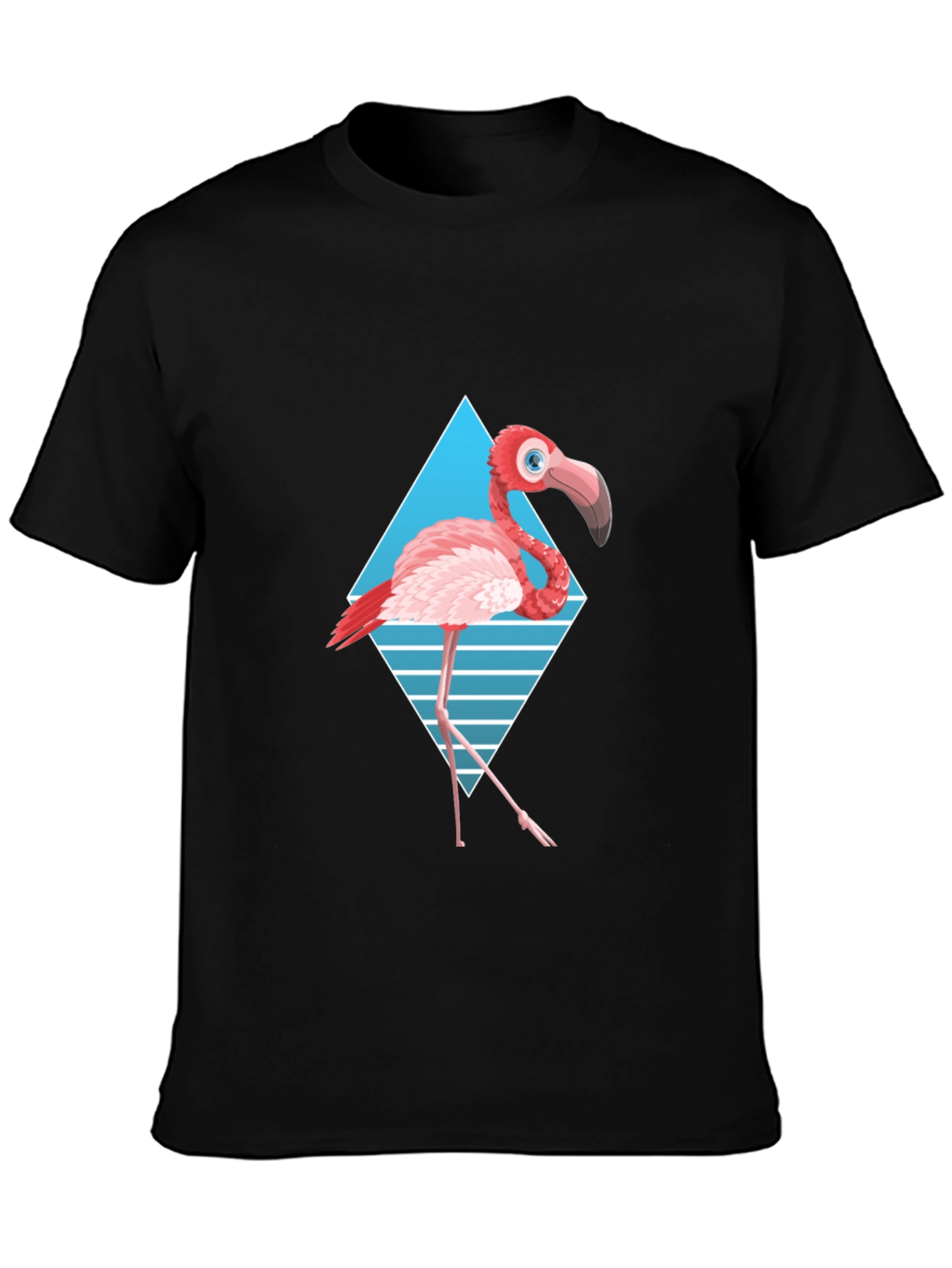 Black Black Flamingo Graphic Tee view 3