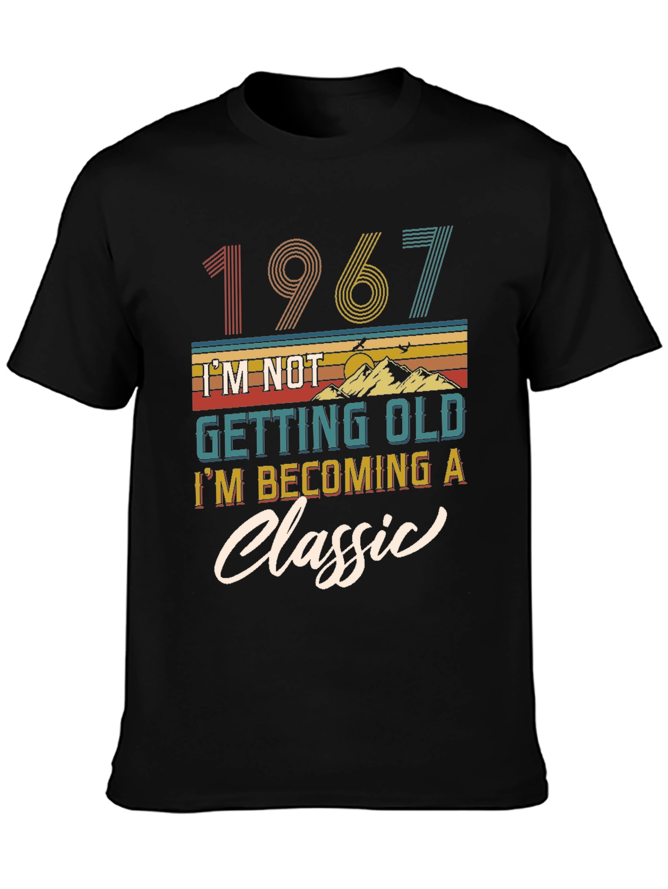 Black 1967 Classic Birthday T-Shirt  view 3