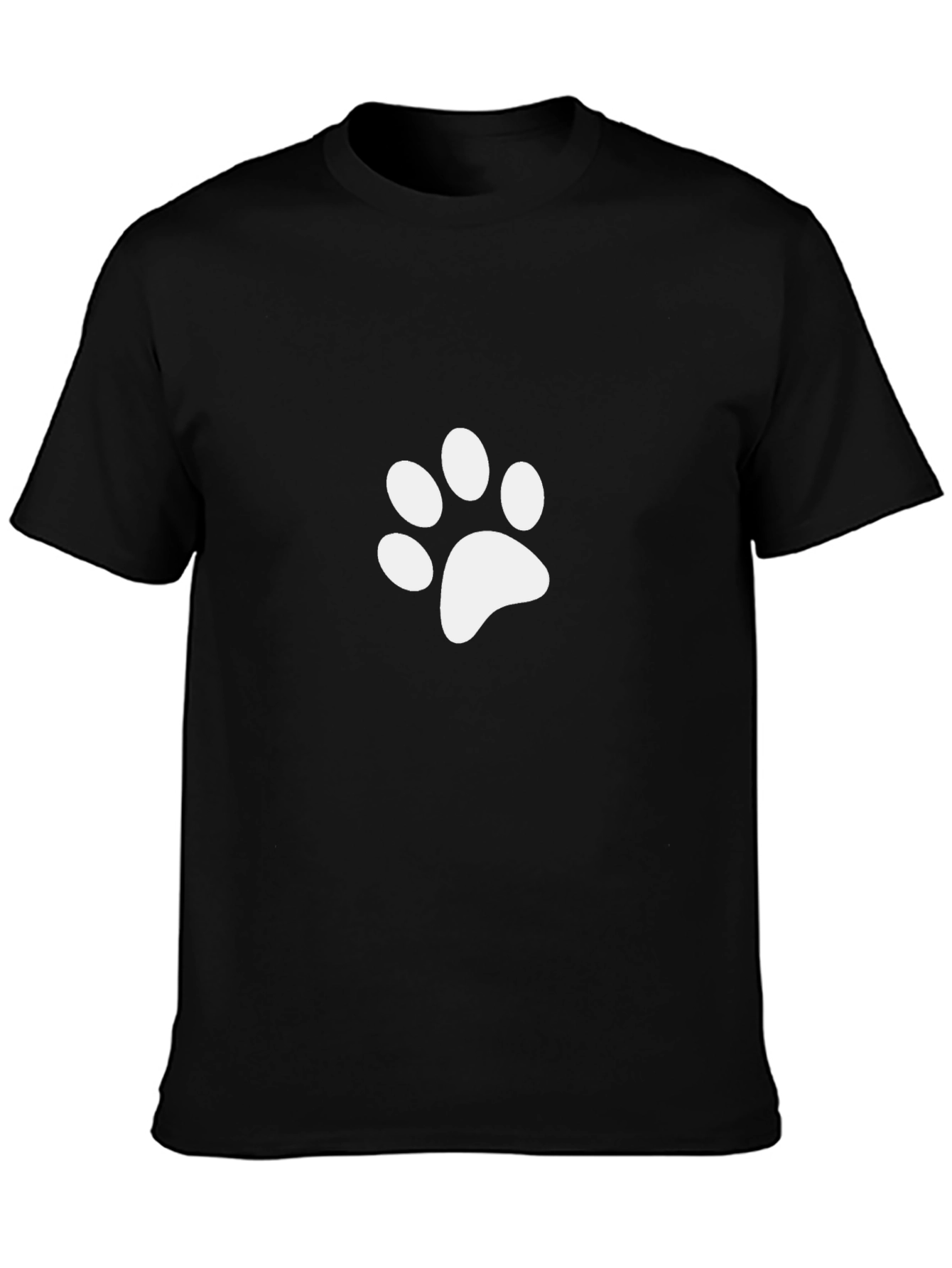 Black Paw Print Black T-Shirt - Casual Style view 3