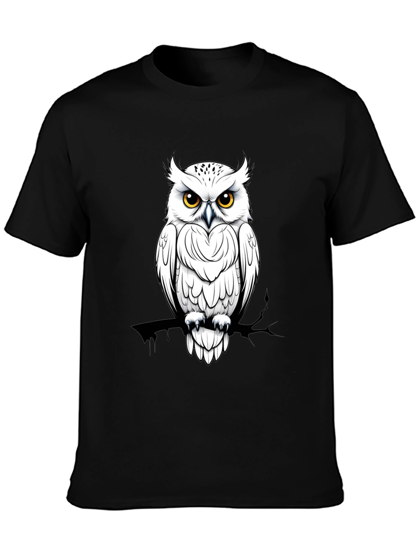 Owl Graphic Black T-Shirt - Unique Design - 3