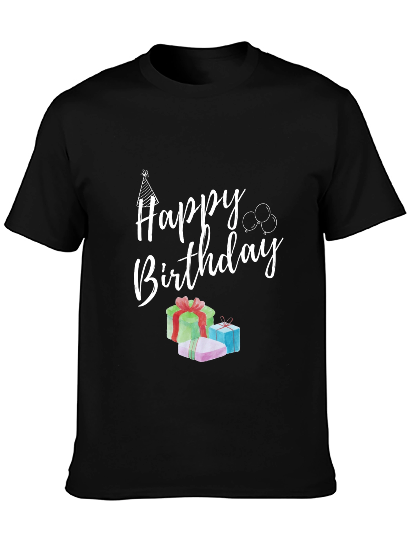 Black Happy Birthday Graphic Tee view 3