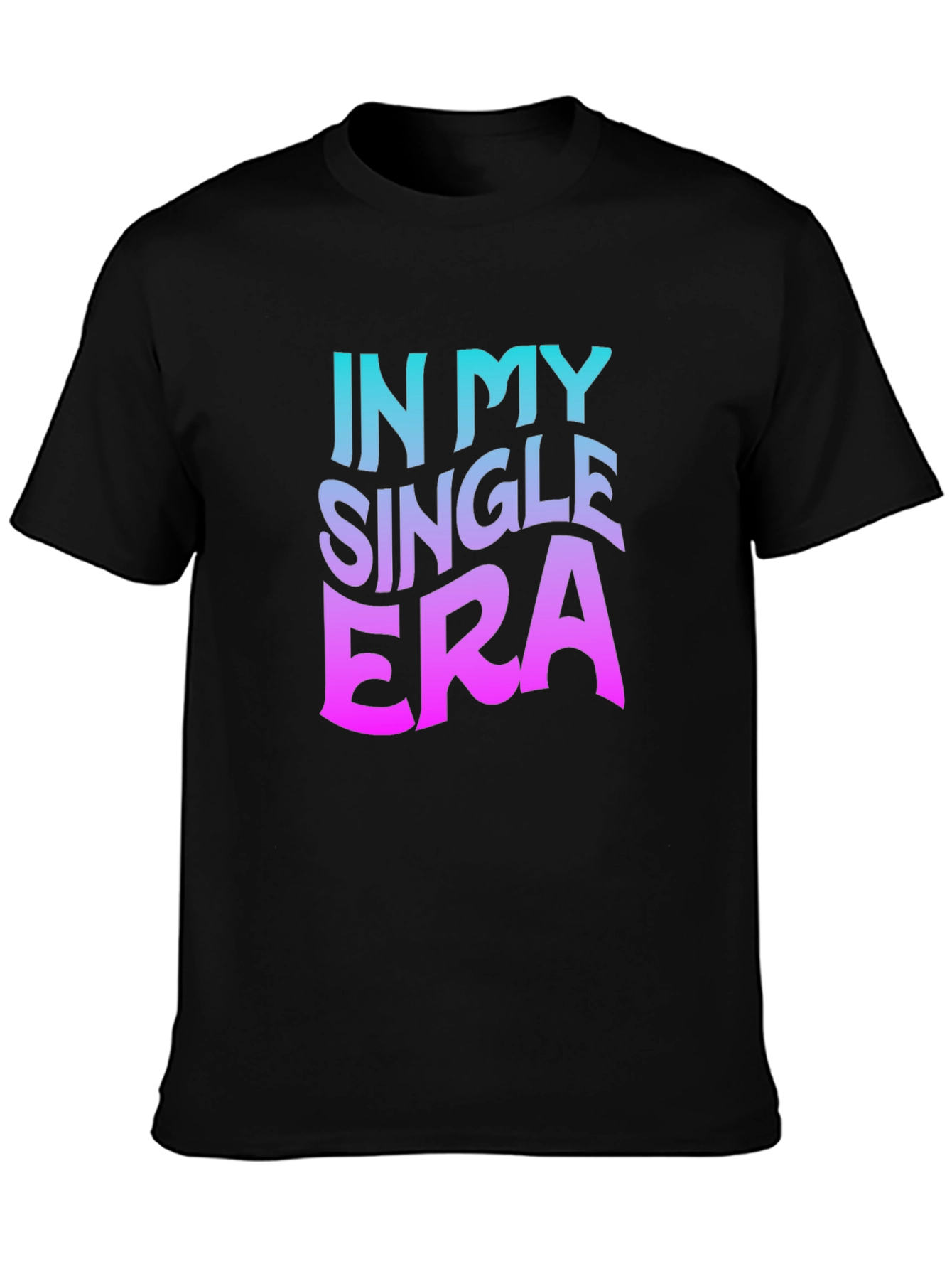 Black In My Single Era Black Graphic Tee view 3