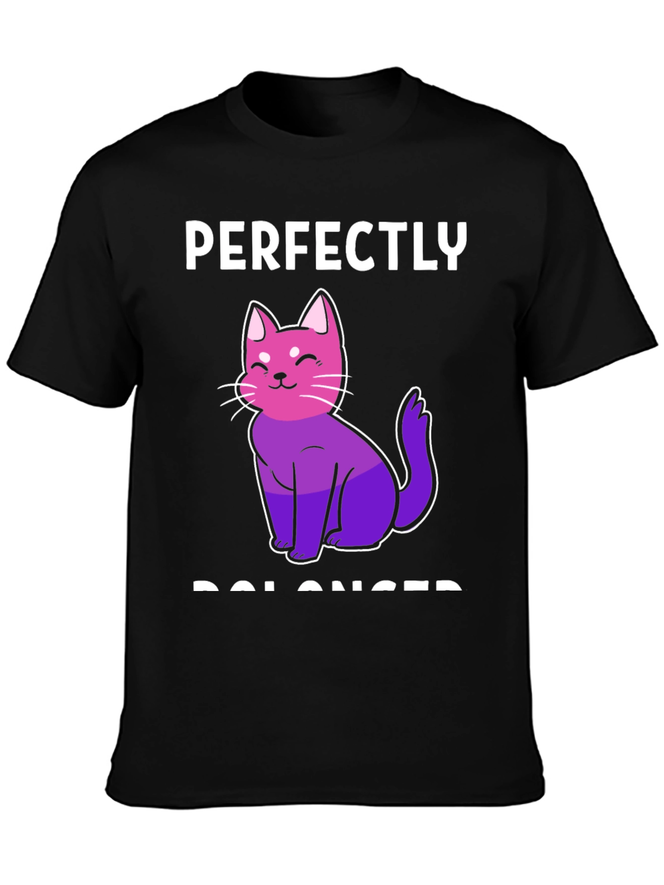 Perfectly Balanced Cat T-Shirt - Bi Pride - 3