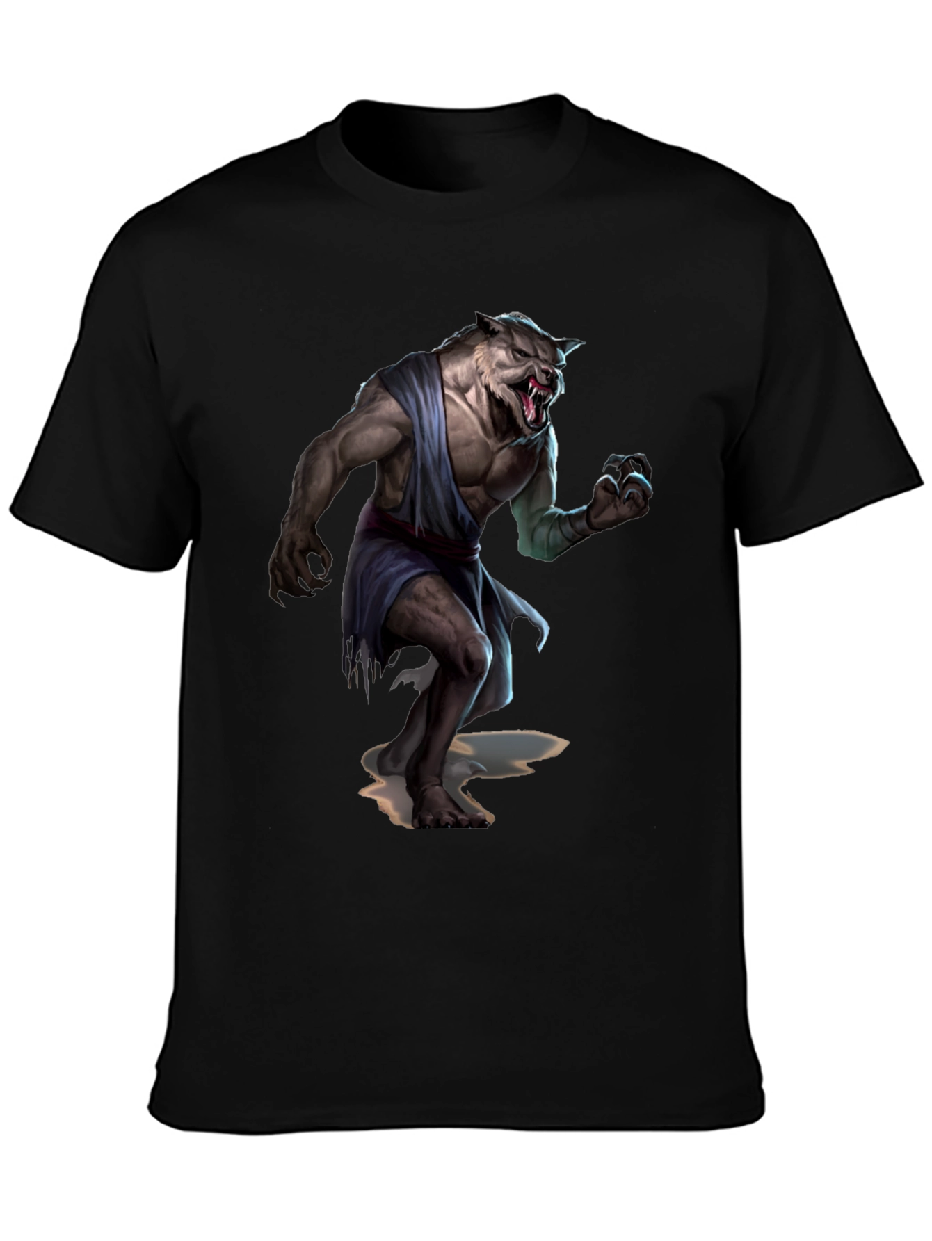 Black Werewolf Graphic T-Shirt - Unleash Your Inner Beast! view 3