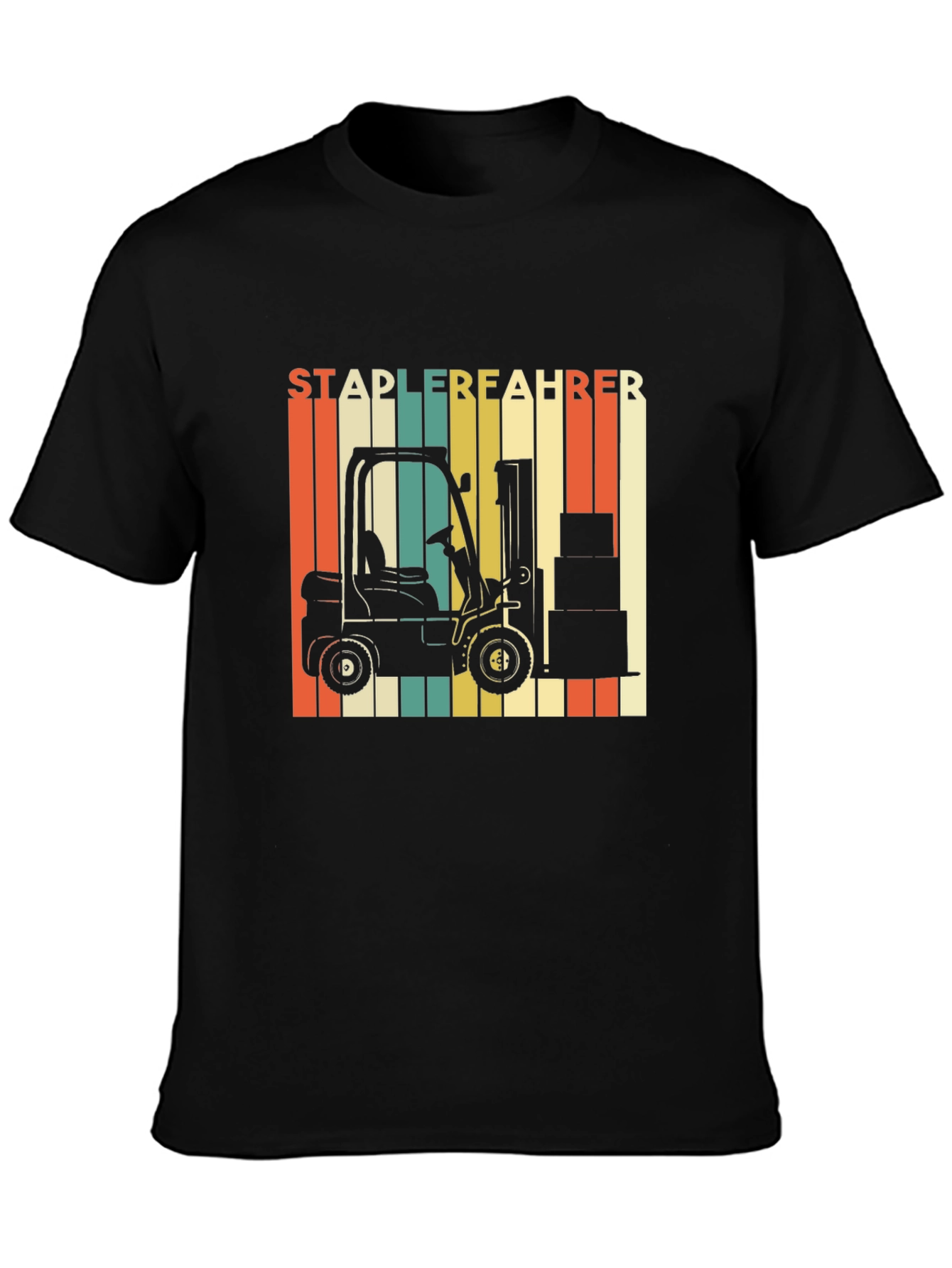 Black Staplerfahrer T-Shirt - Forklift Driver Gift Tee view 3