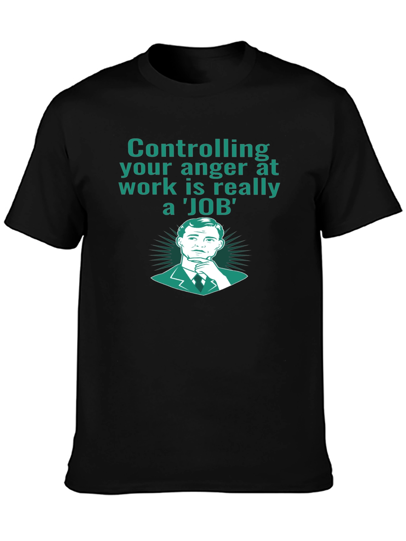 Black Controlling Anger T-Shirt view 3