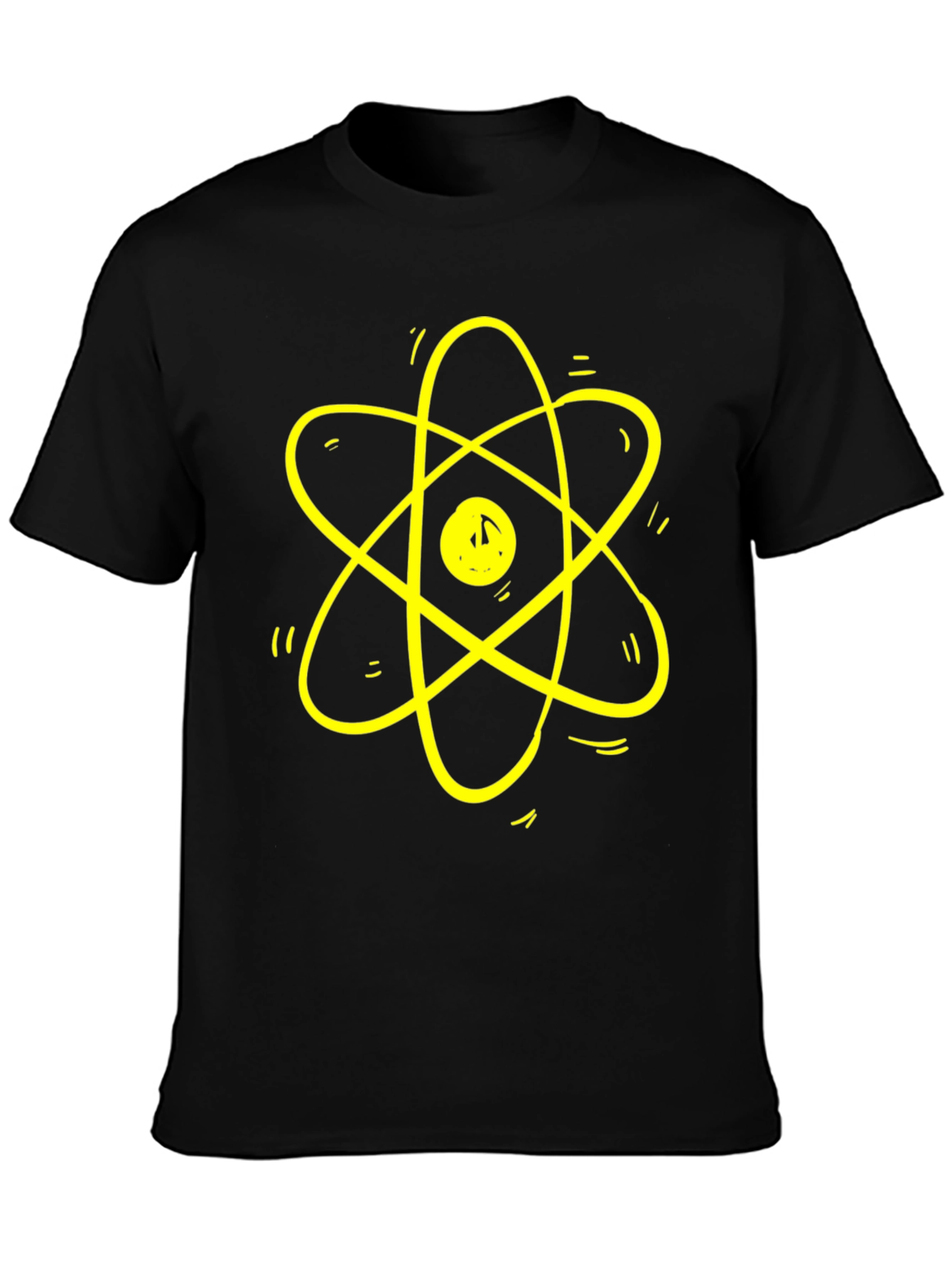 Black Atomic Symbol Graphic Tee - Science Nerd T-Shirt view 3