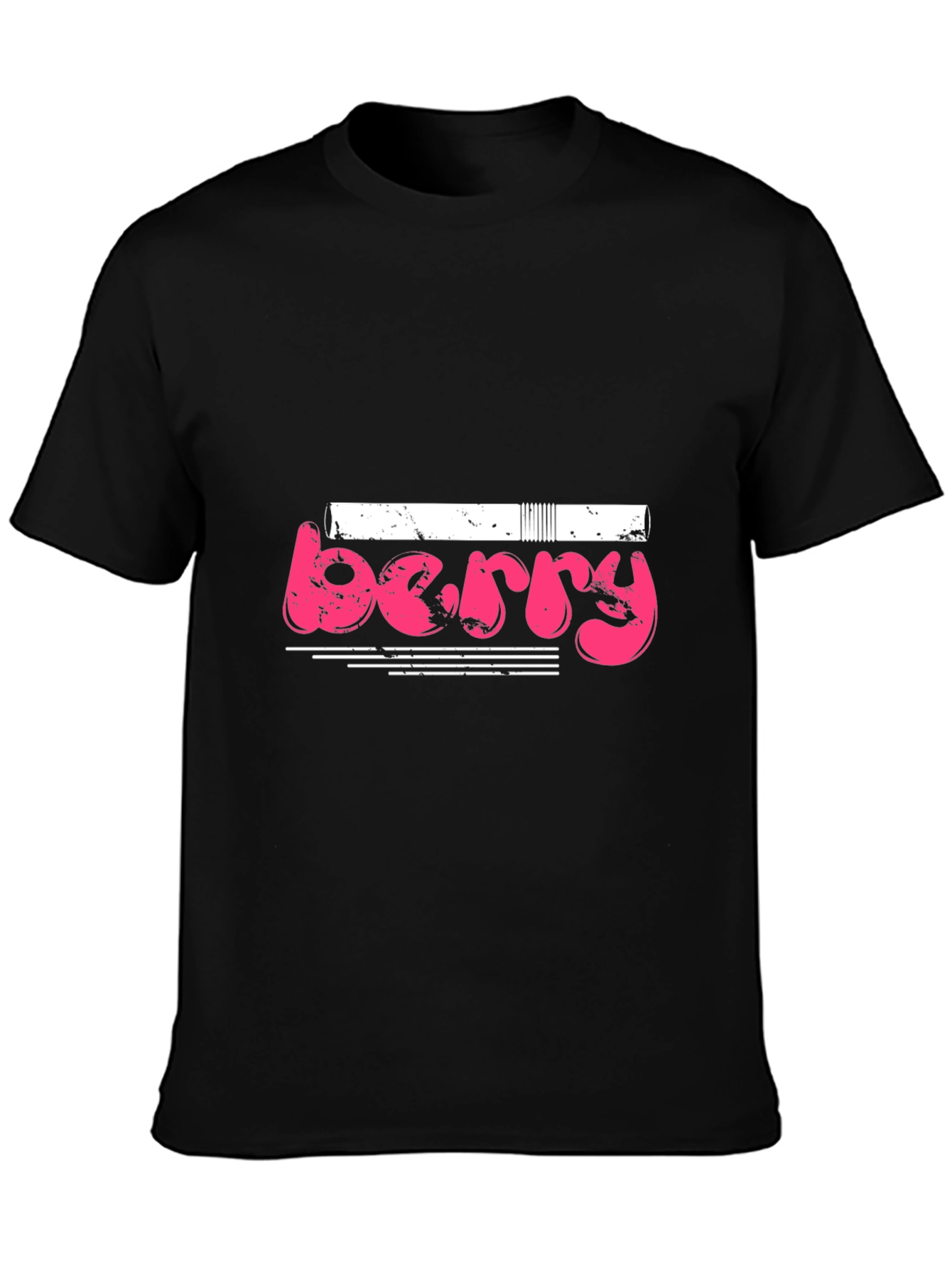 Black Berry Graphic Black T-Shirt view 3
