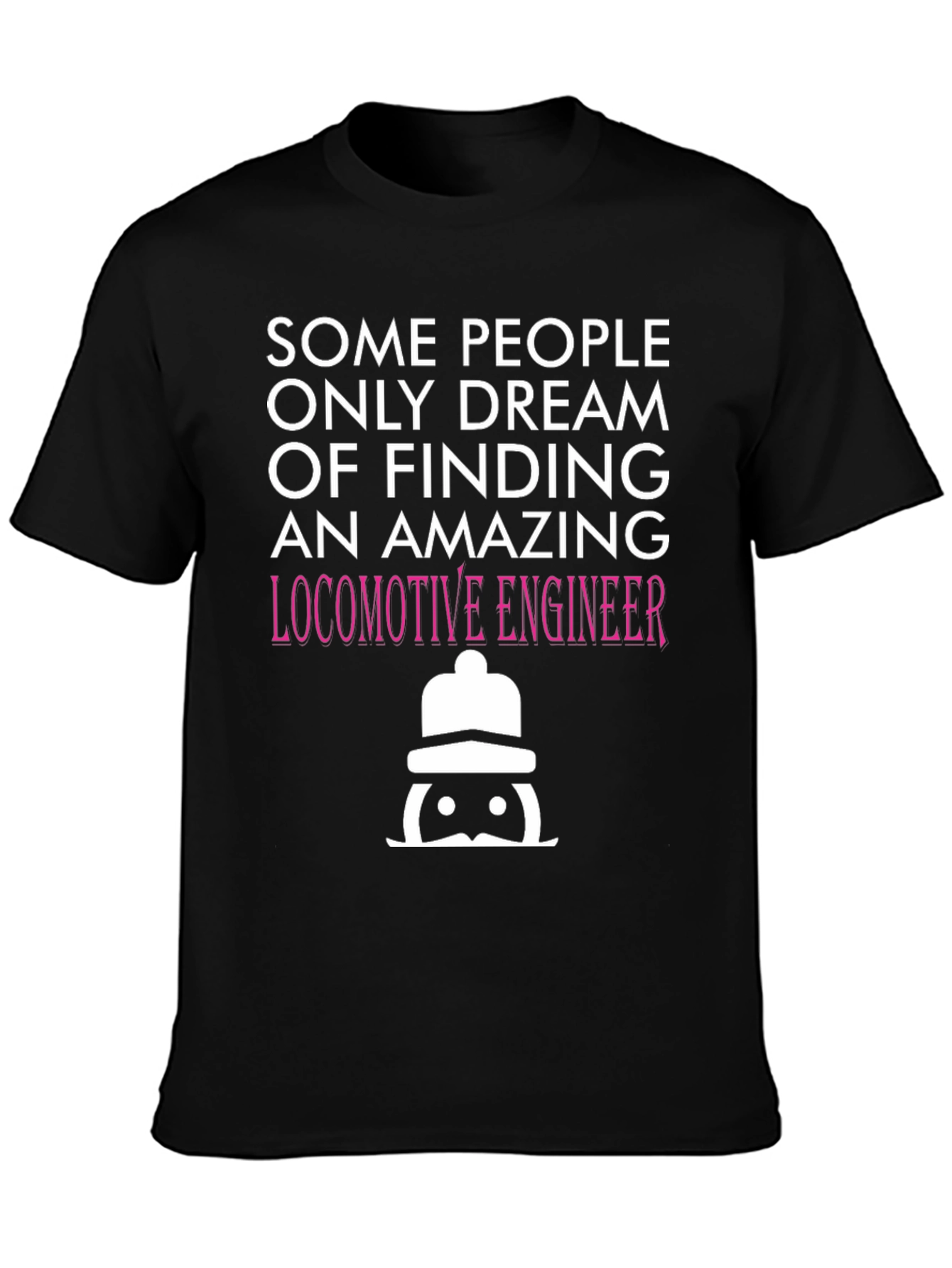Black Amazing Locomotive Engineer T-Shirt view 3