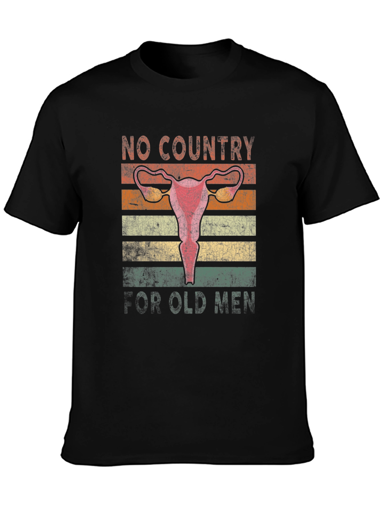 Black No Country for Old Men T-Shirt view 3