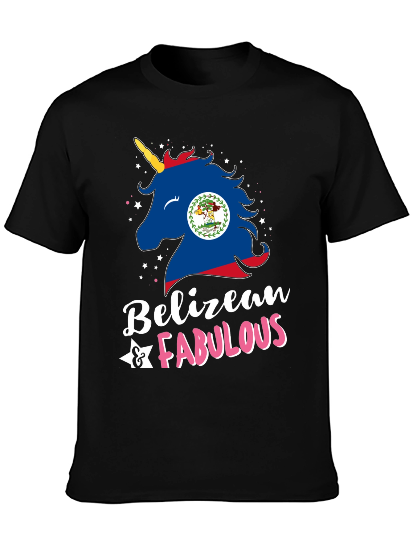 Black Belizean & Fabulous Unisex T-Shirt view 3
