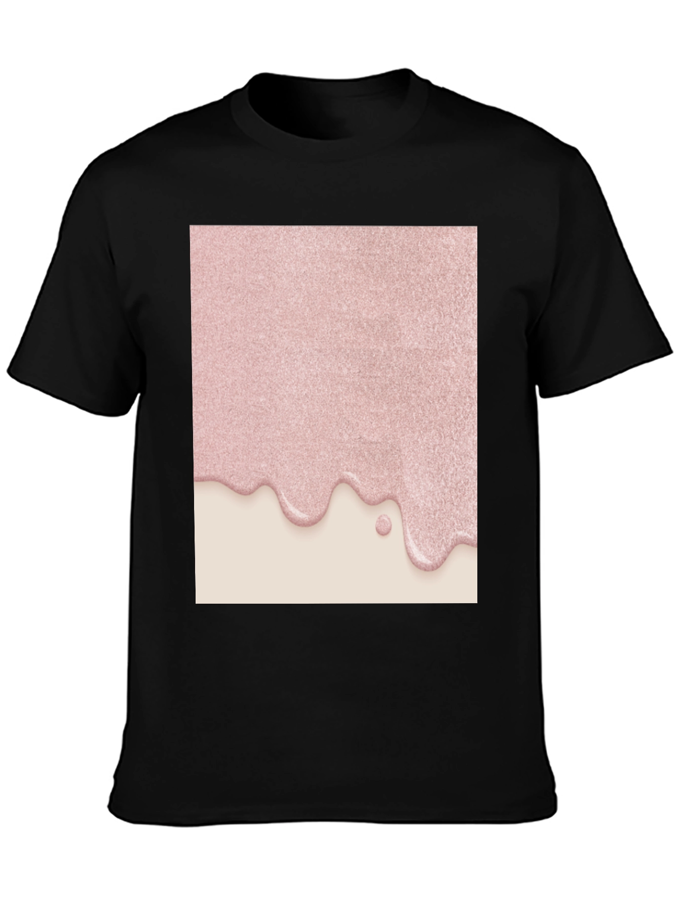 Black Pink Drip Graphic Tee - Modern Stylish Design view 3