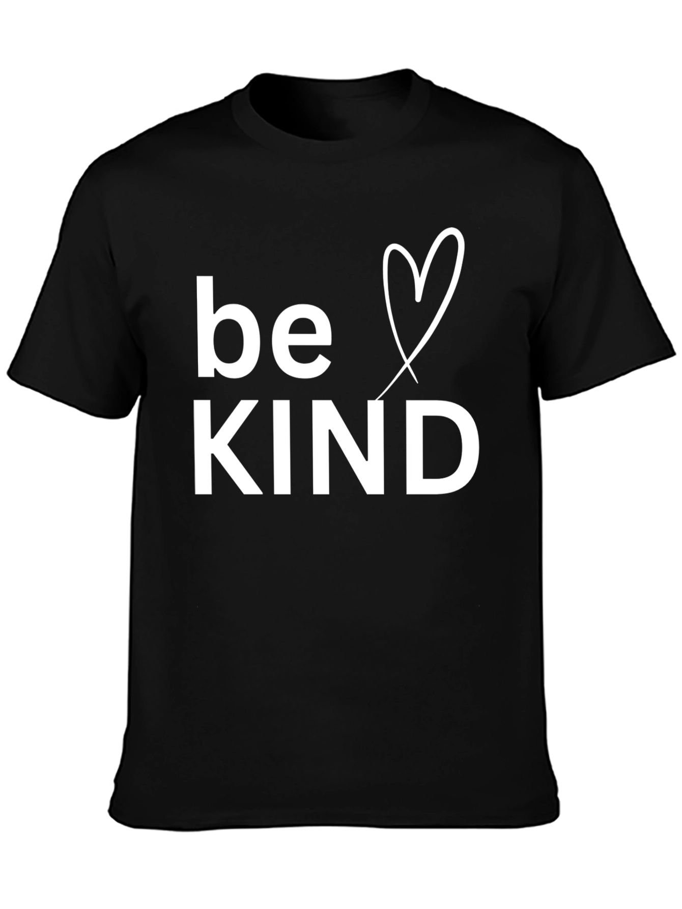 Black Be Kind Heart Graphic Tee - Black view 3