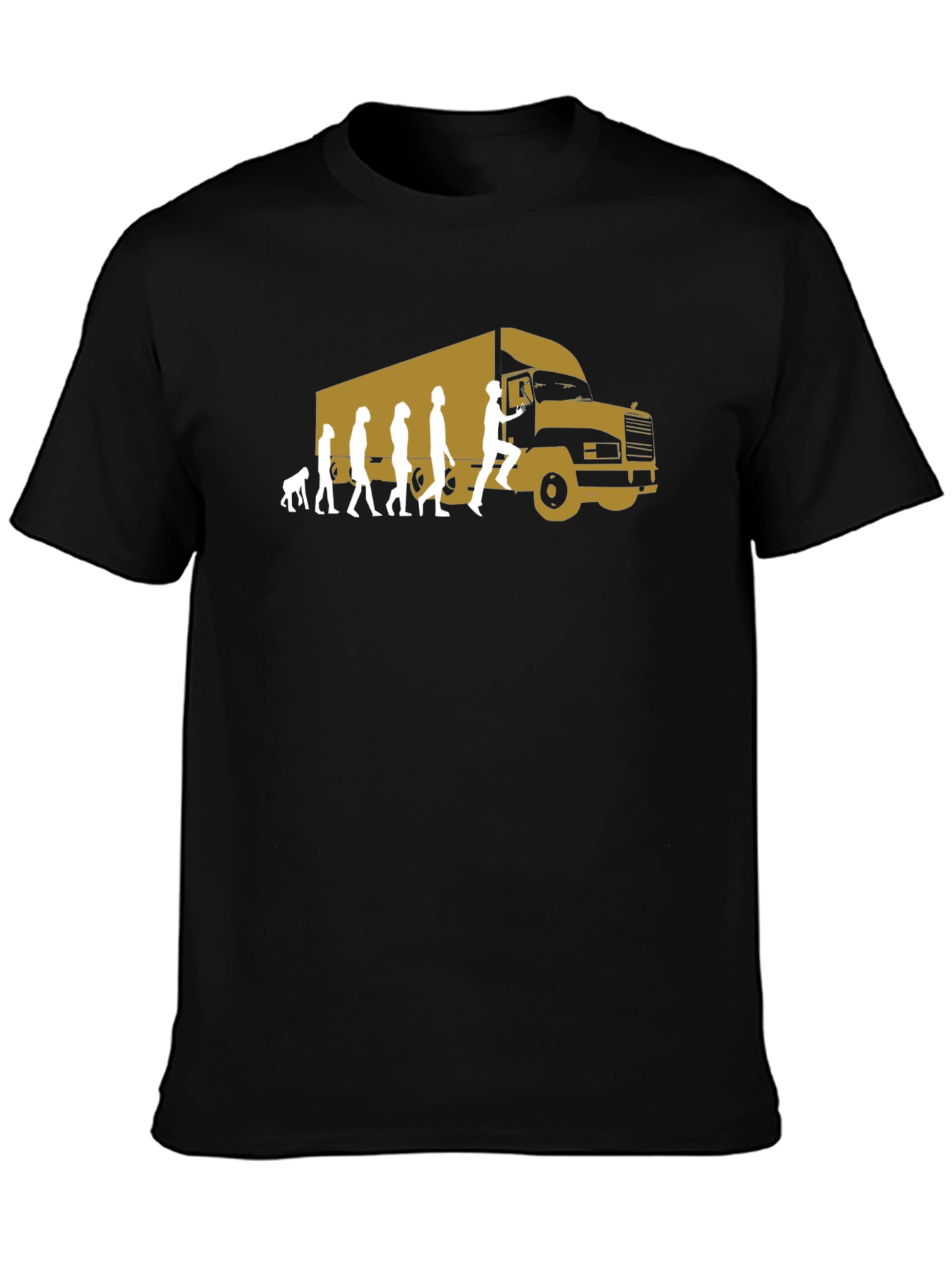 Black Trucker Evolution Graphic T-Shirt - Black view 3