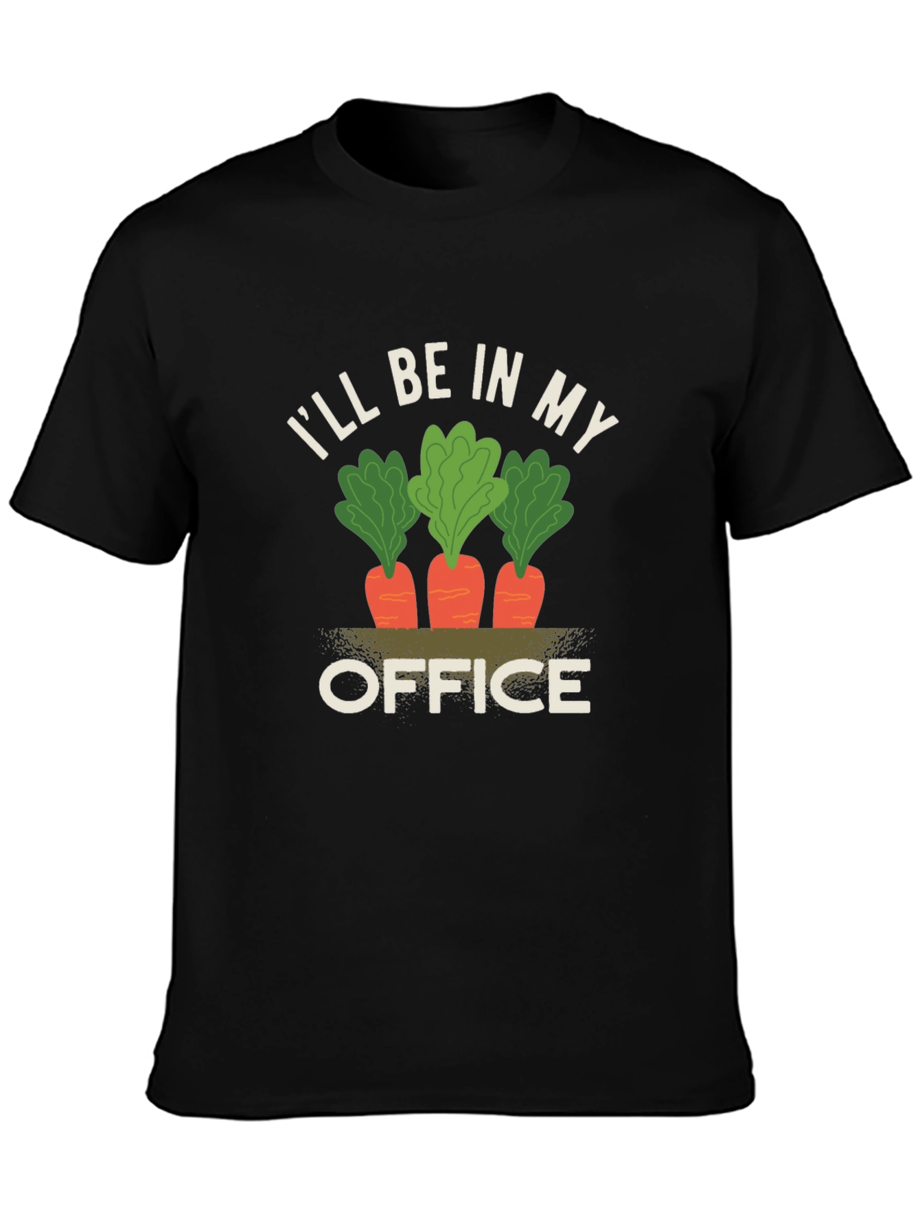 Black Gardener's Office T-Shirt - Black view 3