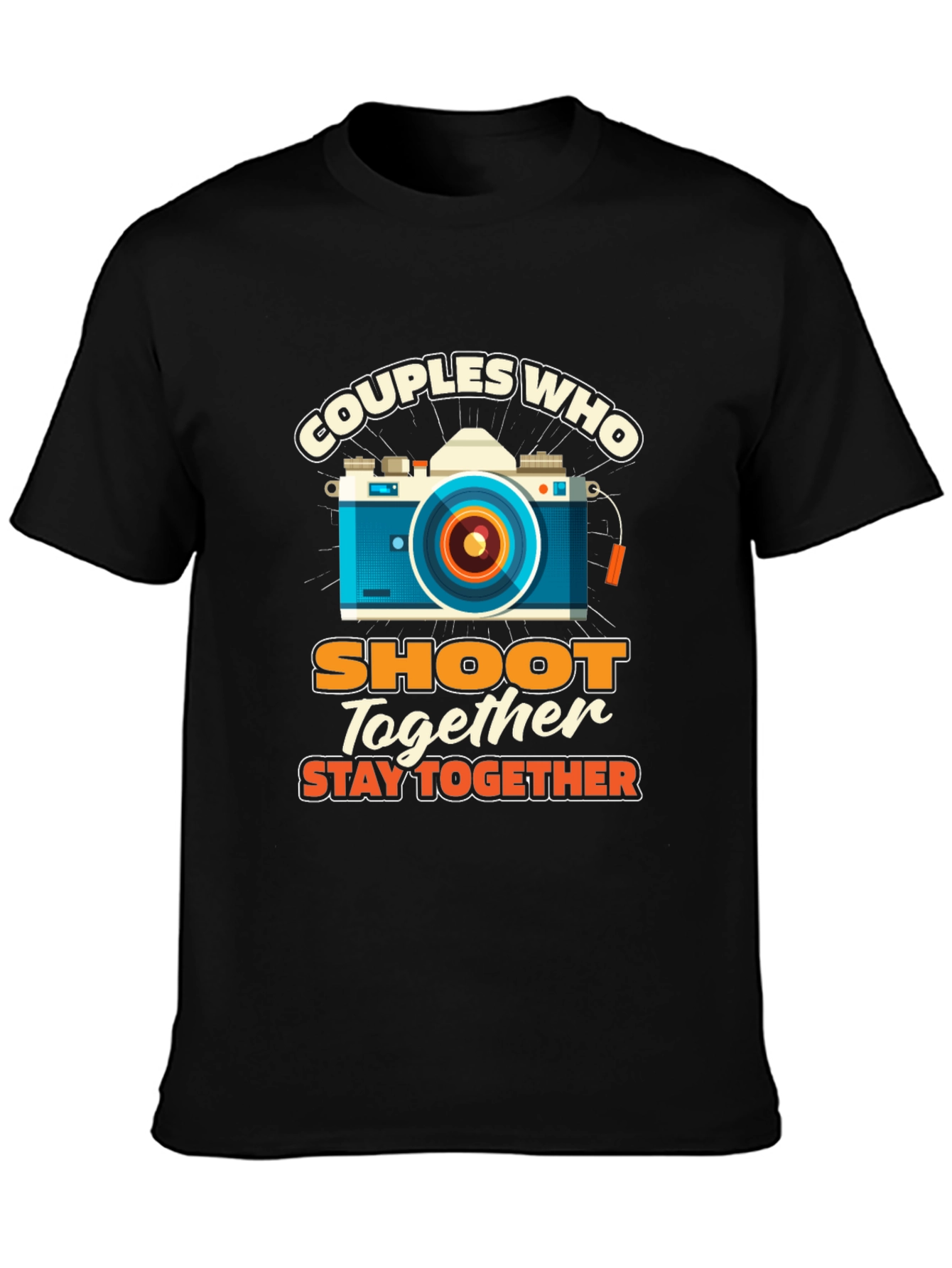 Black Couples Who Shoot Together T-Shirt - Camera Lover view 3