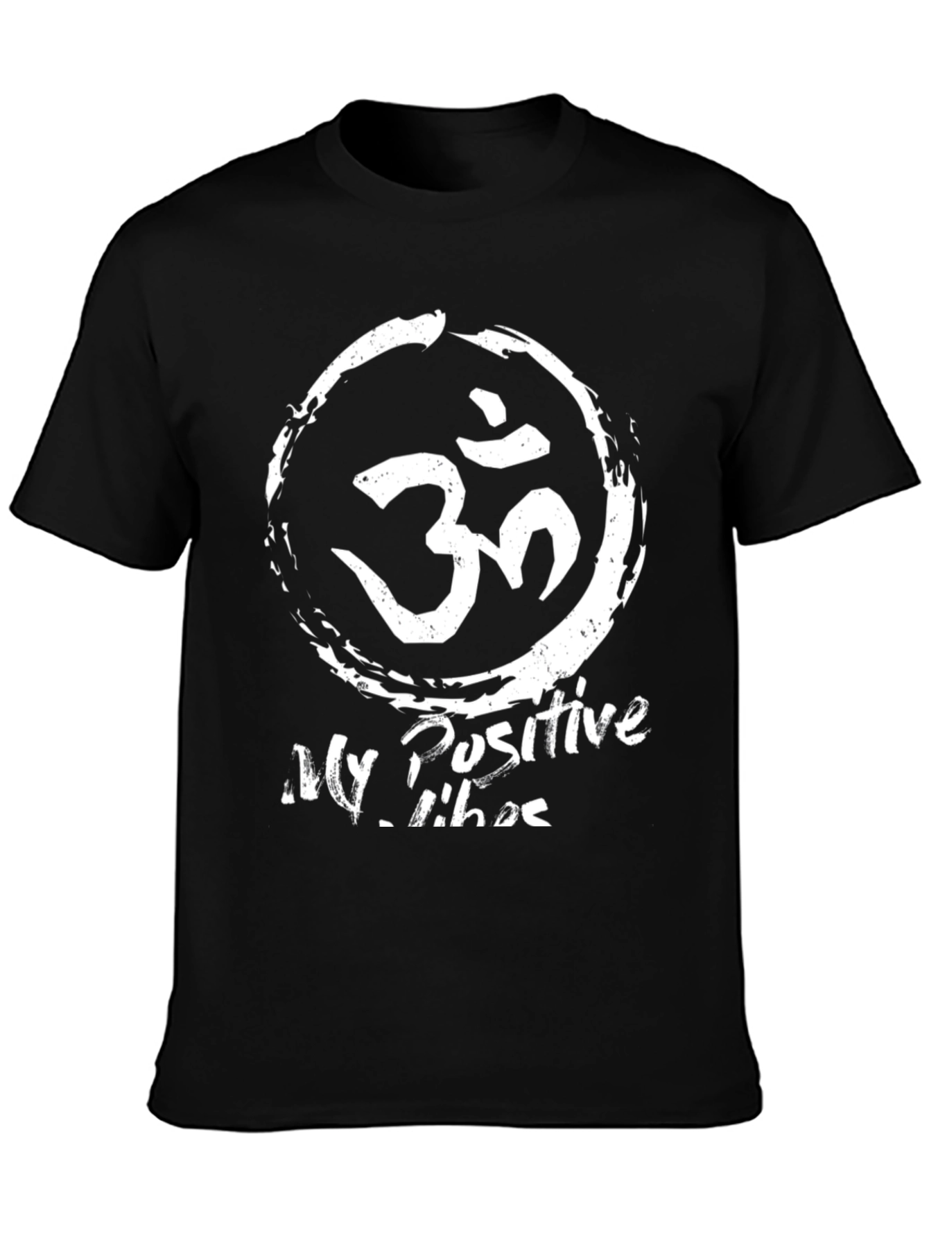 Black Men's Black 'My Positive Vibes' Graphic Tee view 3