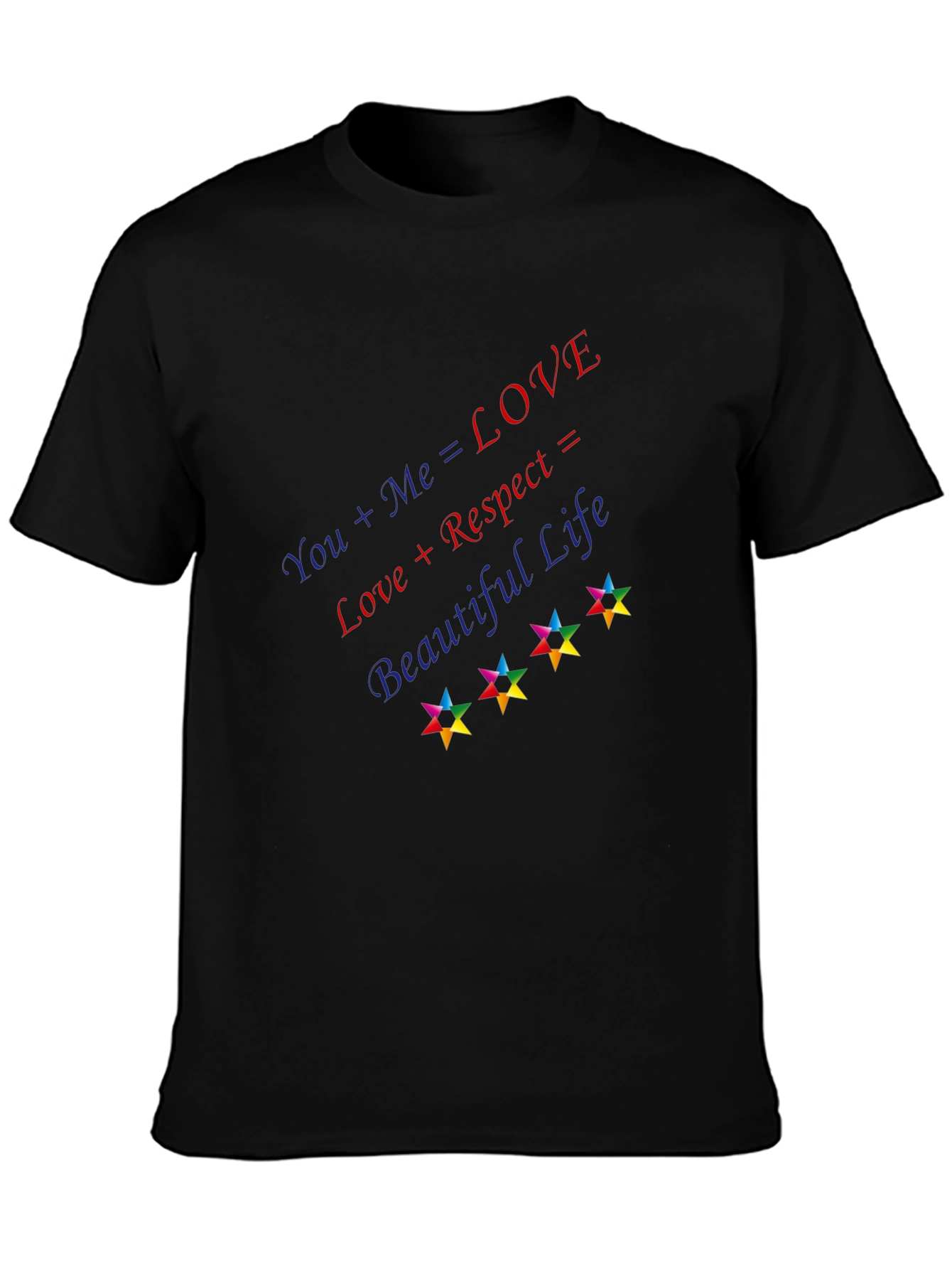 Black Love Equation T-Shirt view 3