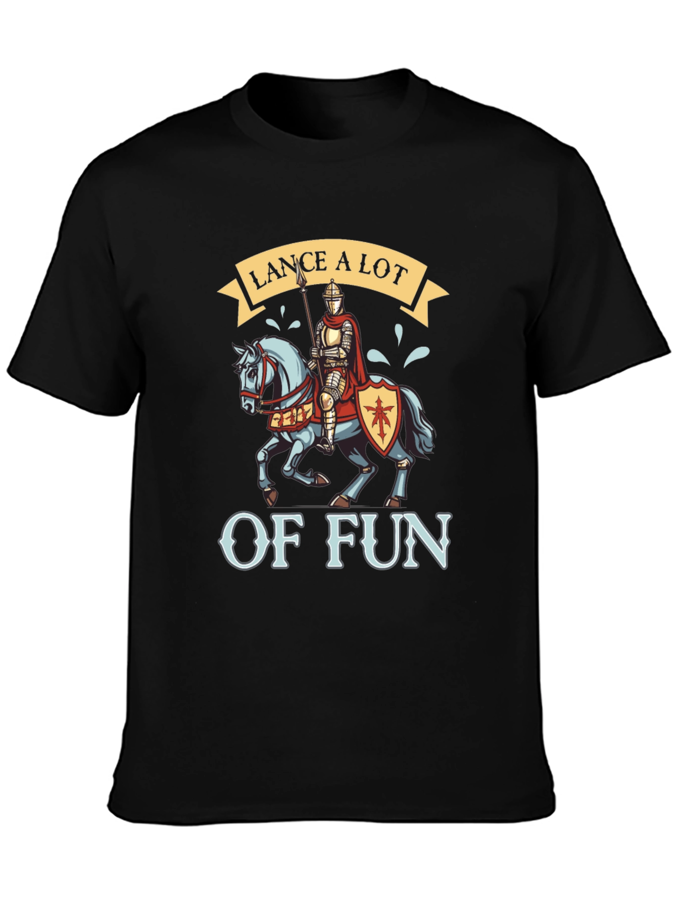 Black Lance A Lot of Fun Knight T-Shirt view 3