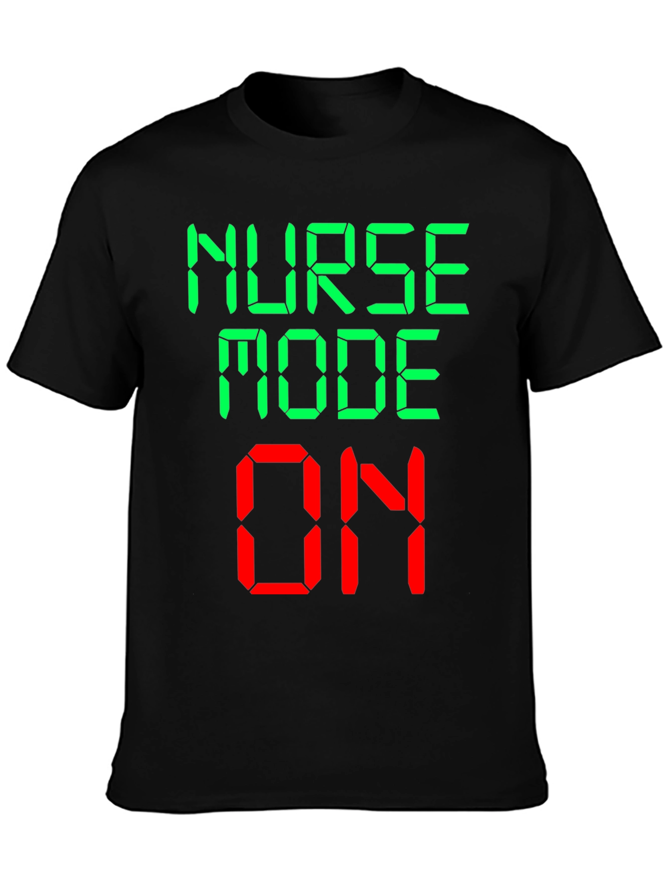 Black Nurse Mode On Novelty Graphic T-Shirt view 3