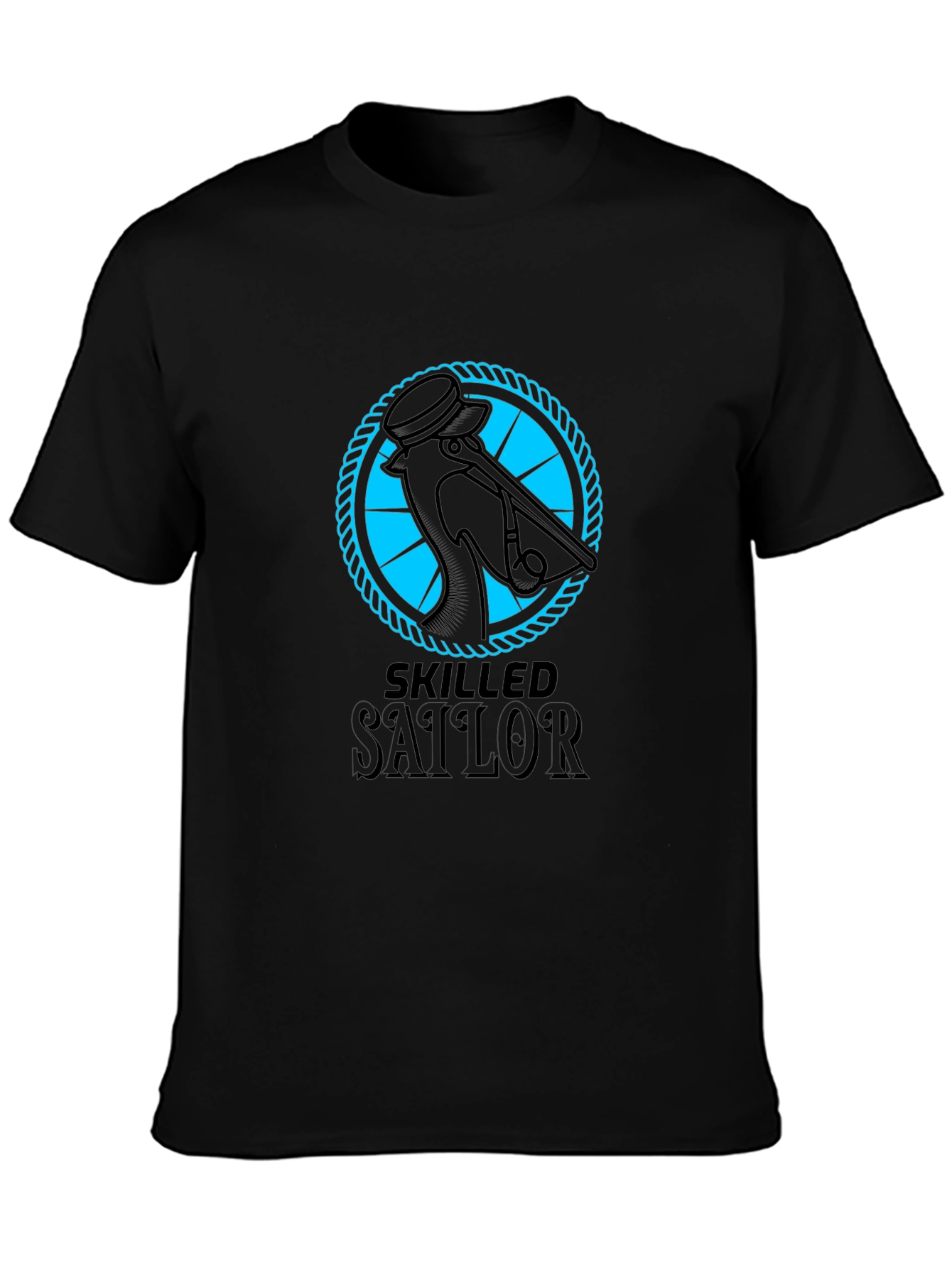 Black Skilled Sailor Graphic Tee - Black view 3