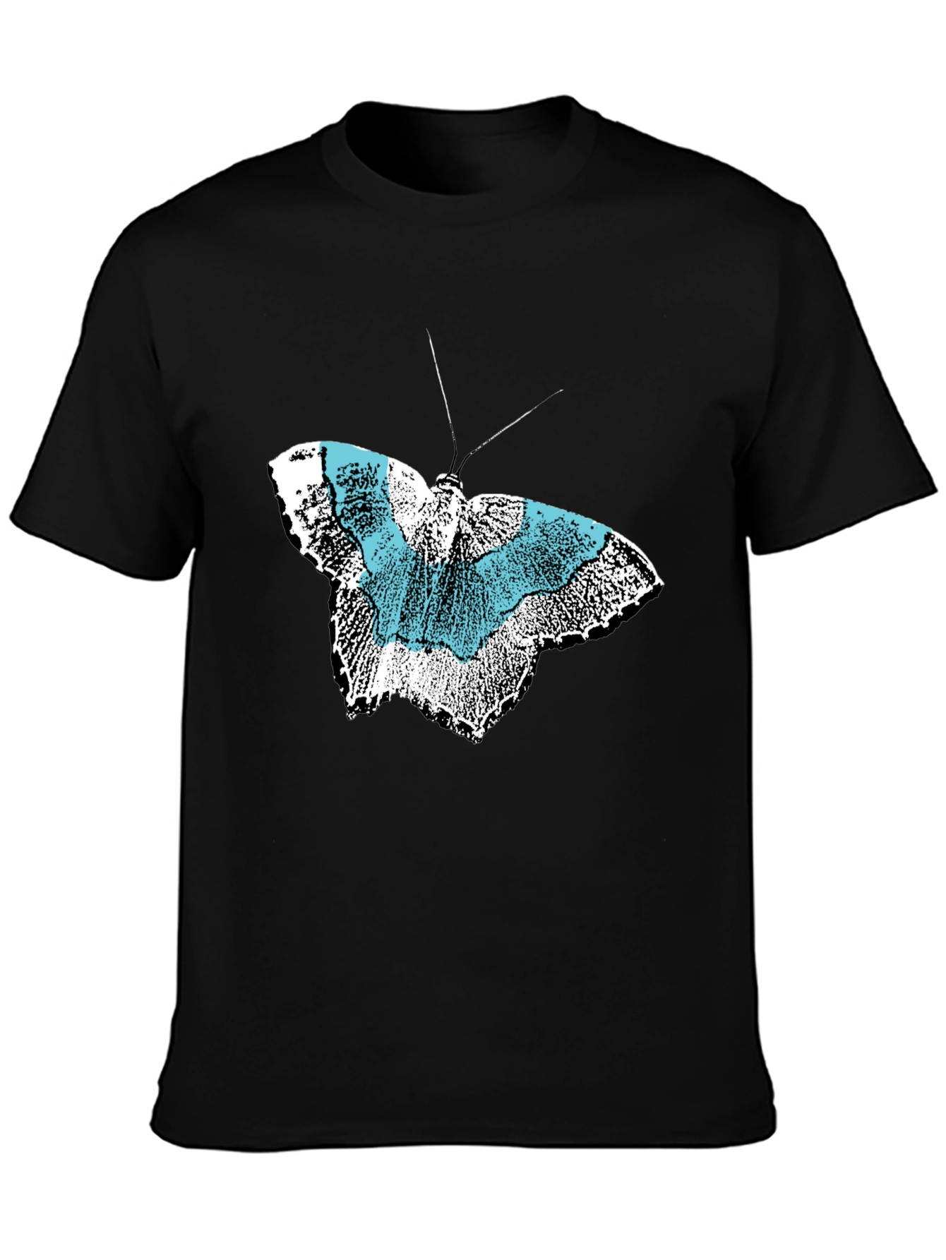 Black Butterfly Graphic Black T-Shirt view 3