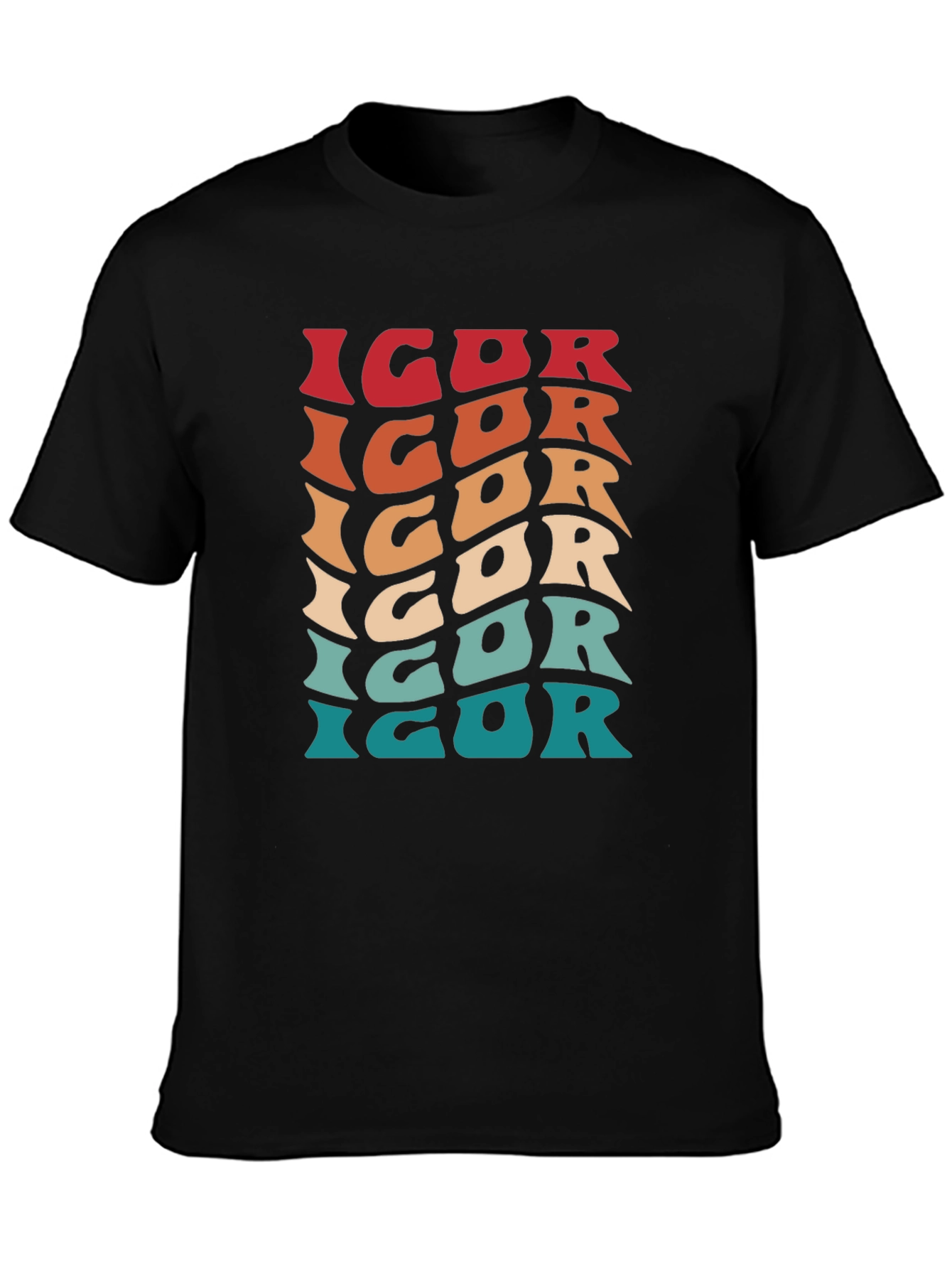 Black Retro IGOR T-Shirt - Vintage Style Graphic Tee view 3