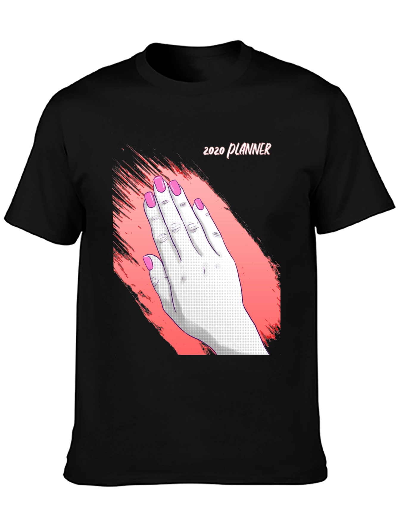 Black 2020 Planner Graphic T-Shirt view 3