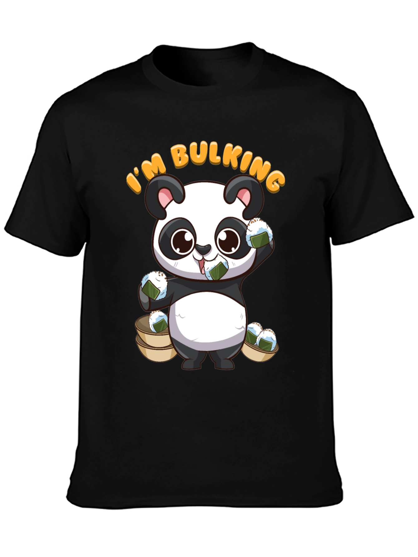Black I'm Bulking Panda T-Shirt view 3