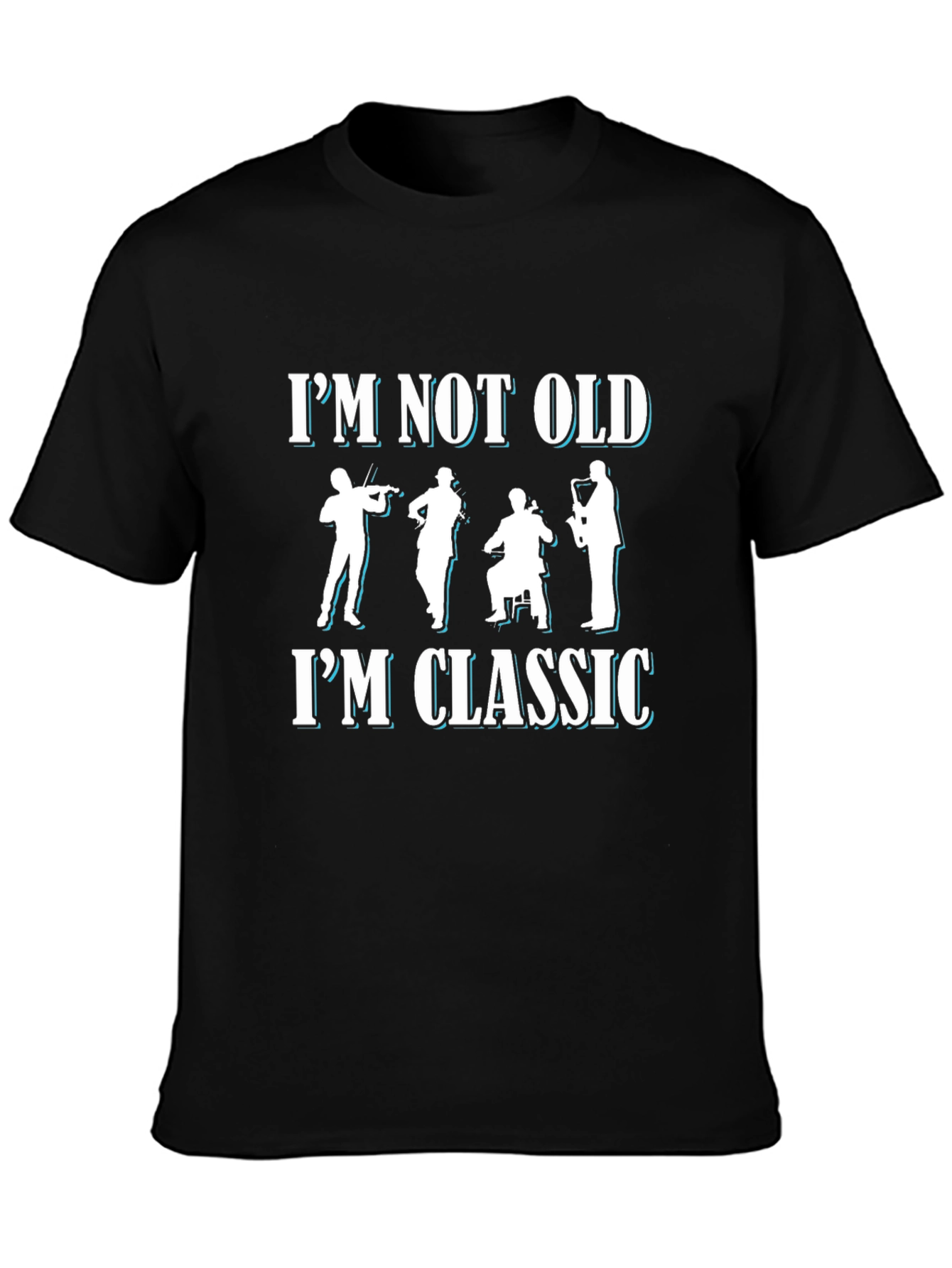 Black I'm Not Old, I'm Classic Music T-Shirt view 3