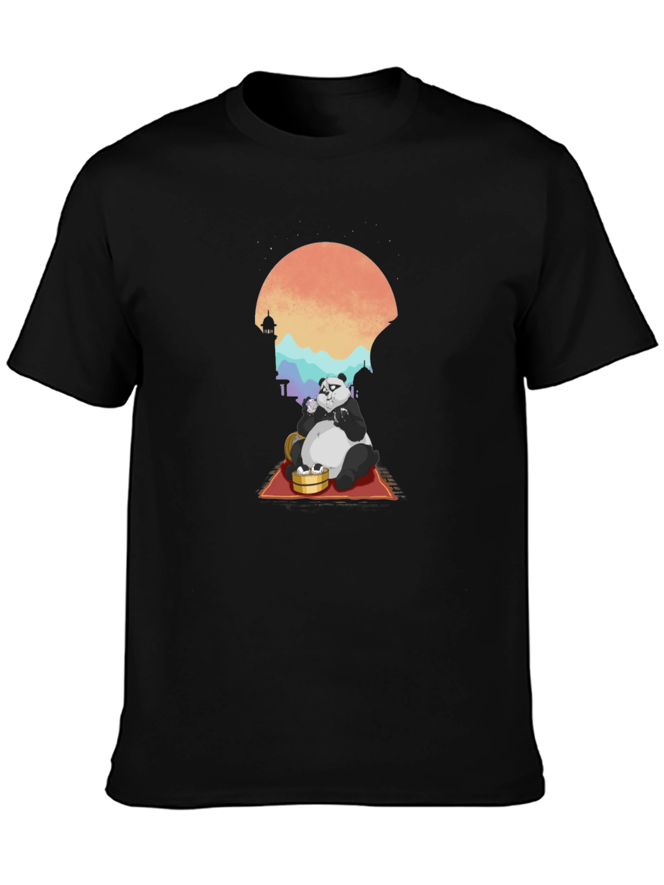Black Panda Dumpling T-Shirt view 3