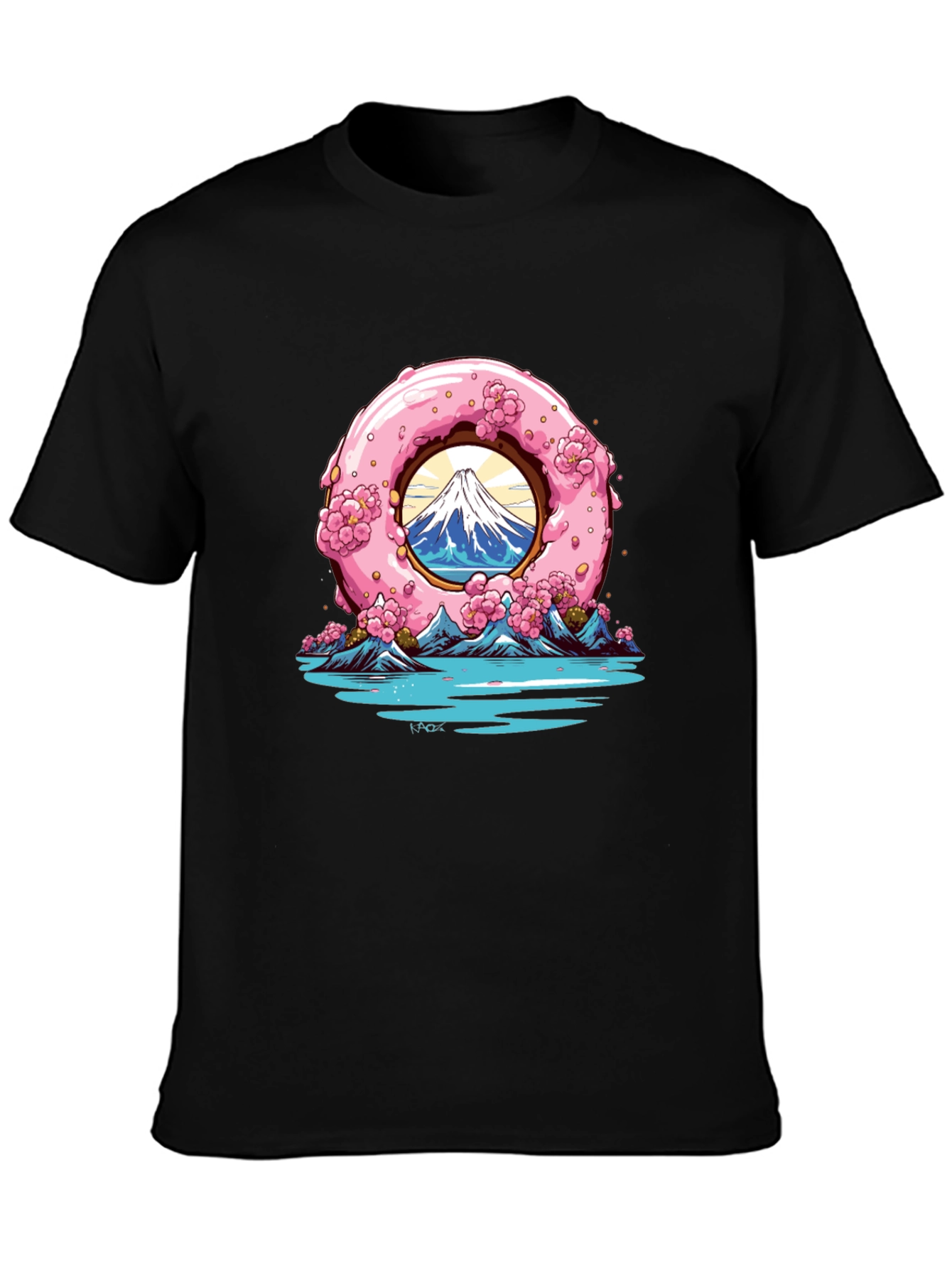 Black Donut Mountain Graphic Tee view 3