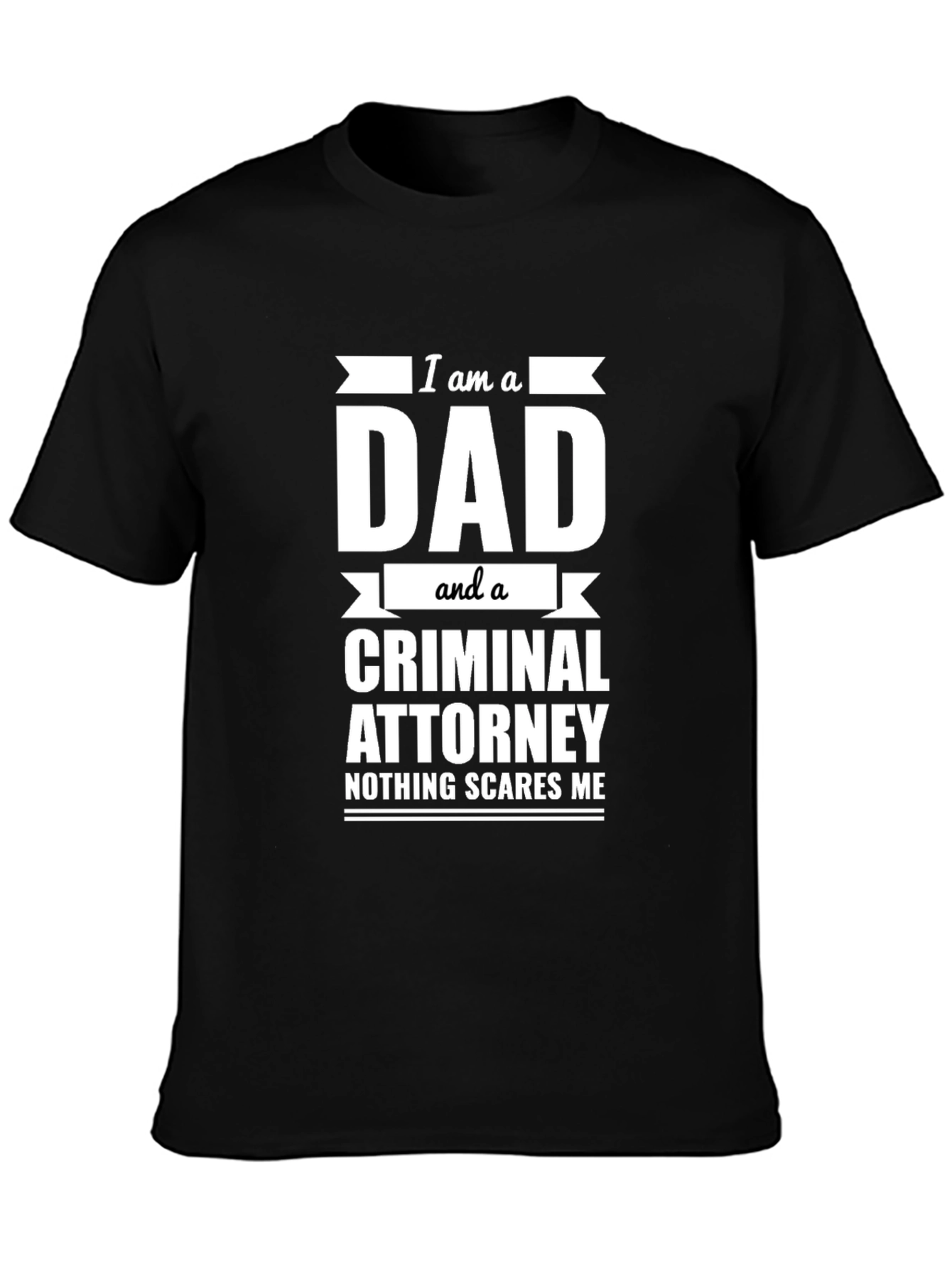 Black Dad Criminal Attorney Funny Graphic T-Shirt view 3