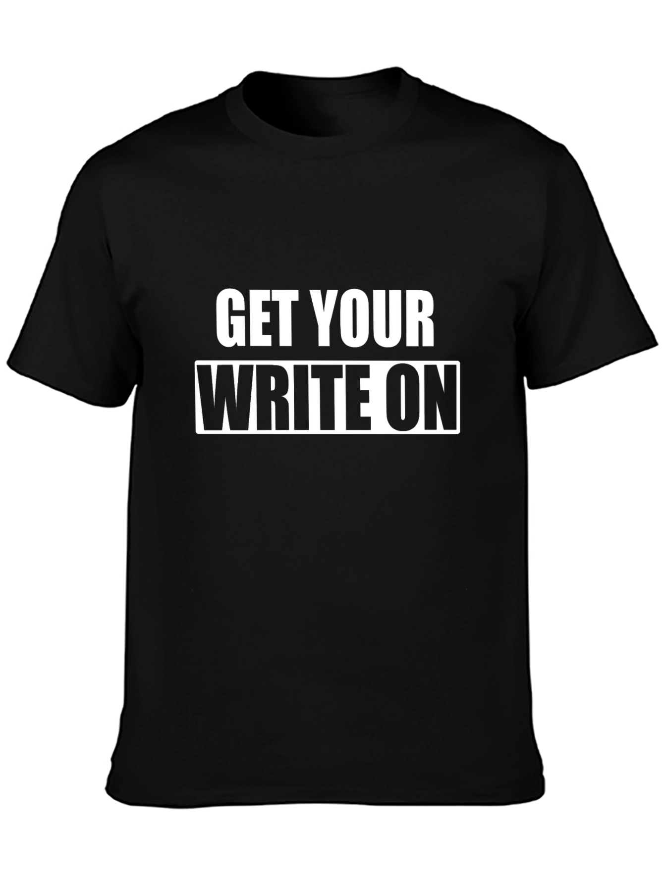 Black Get Your Write On T-Shirt - Black view 3