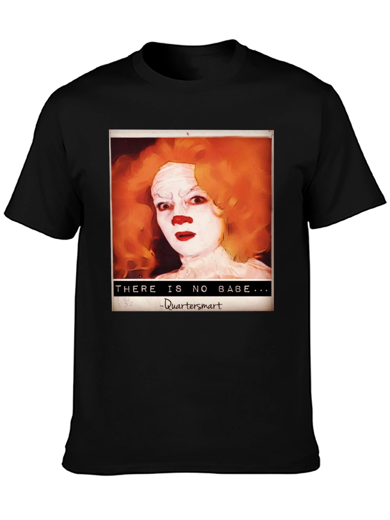 Black Creepy Clown Art T-Shirt view 3
