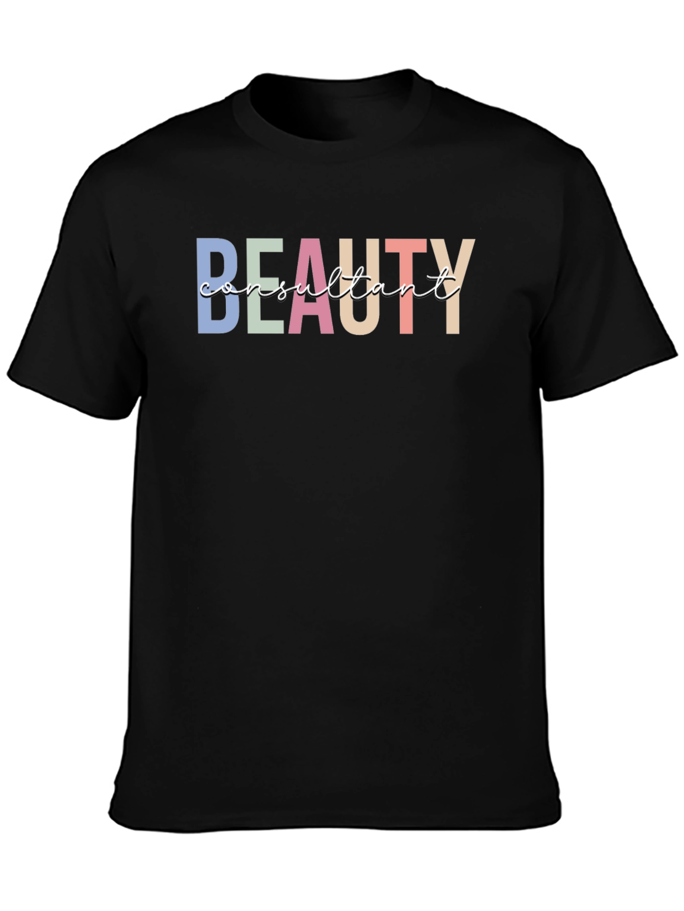 Black Beauty Consultant Graphic Tee - Stylish Crew Neck T-Shirt view 3
