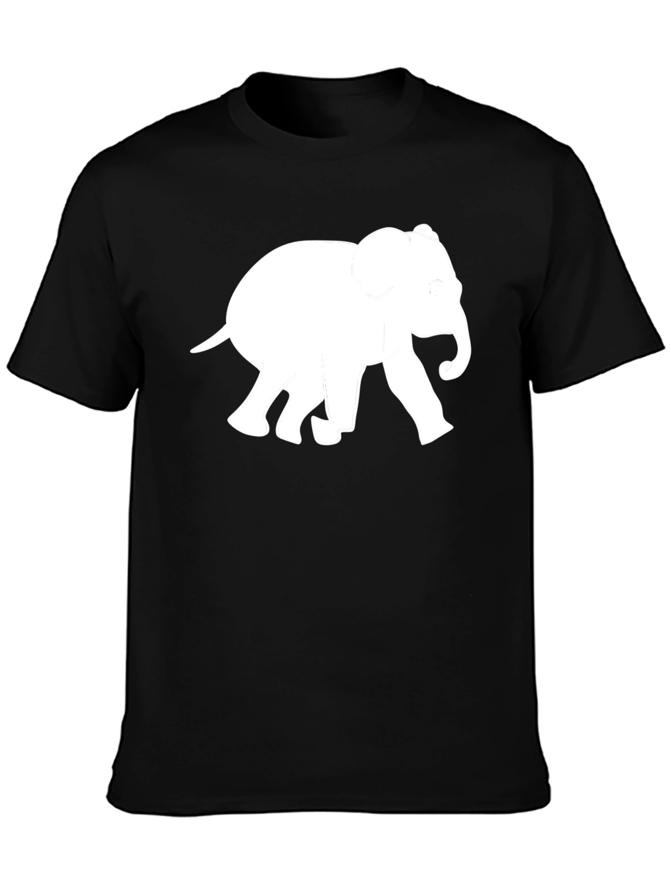 Black Elephant Graphic T-Shirt - Black Cotton Tee view 3
