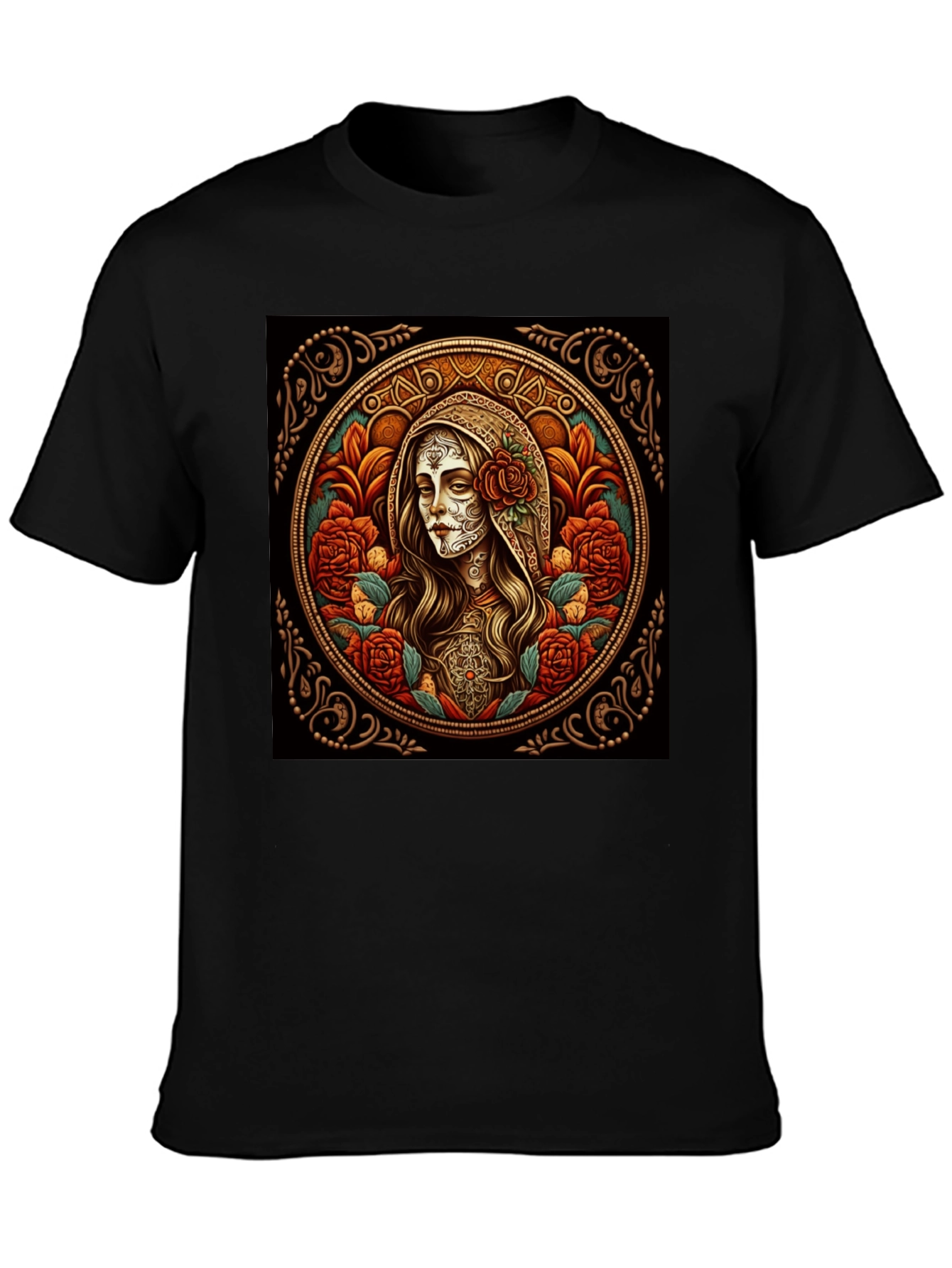 Black Day of the Dead T-Shirt view 3