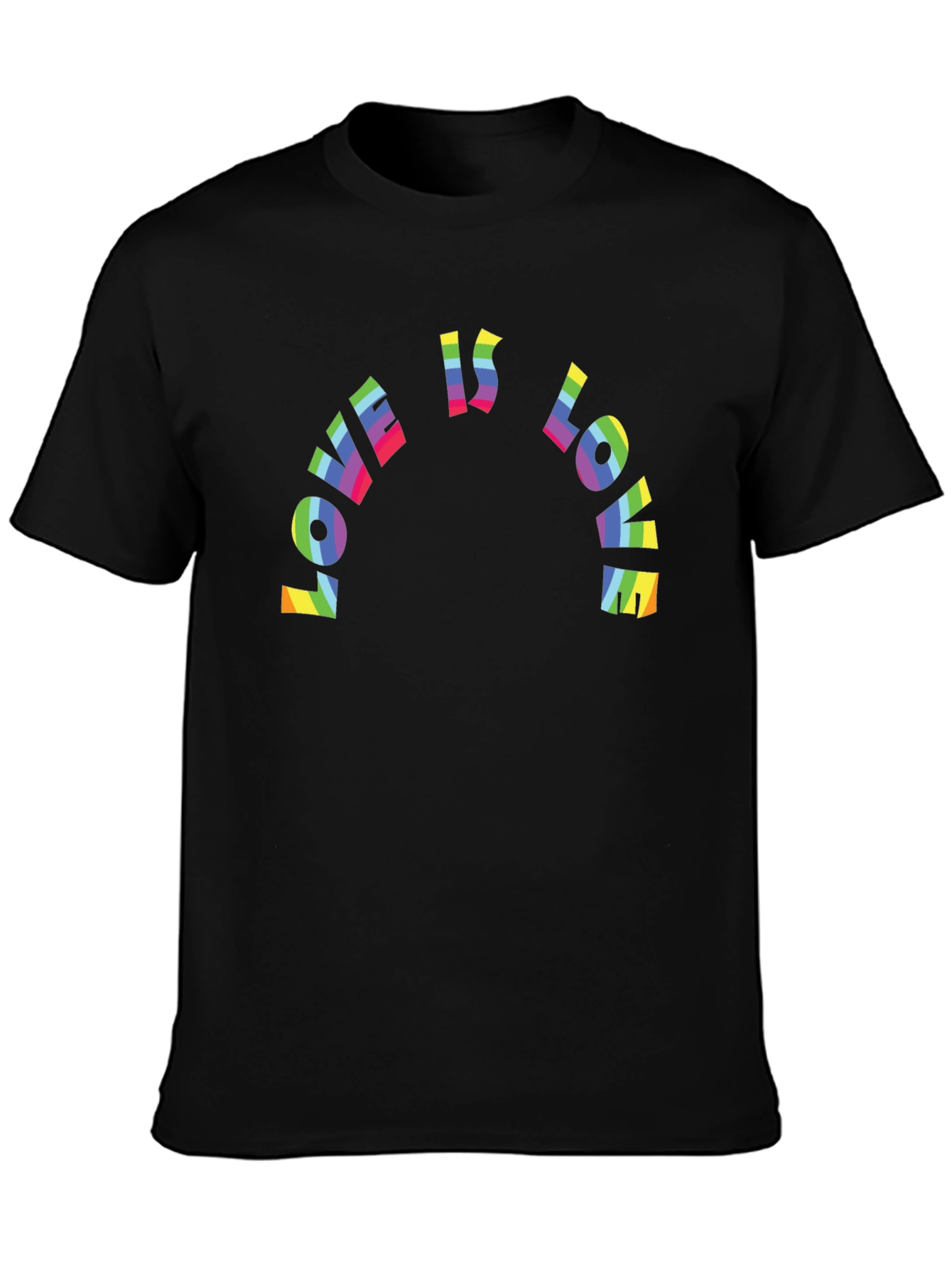 Black Love Is Love Rainbow Pride T-Shirt view 3