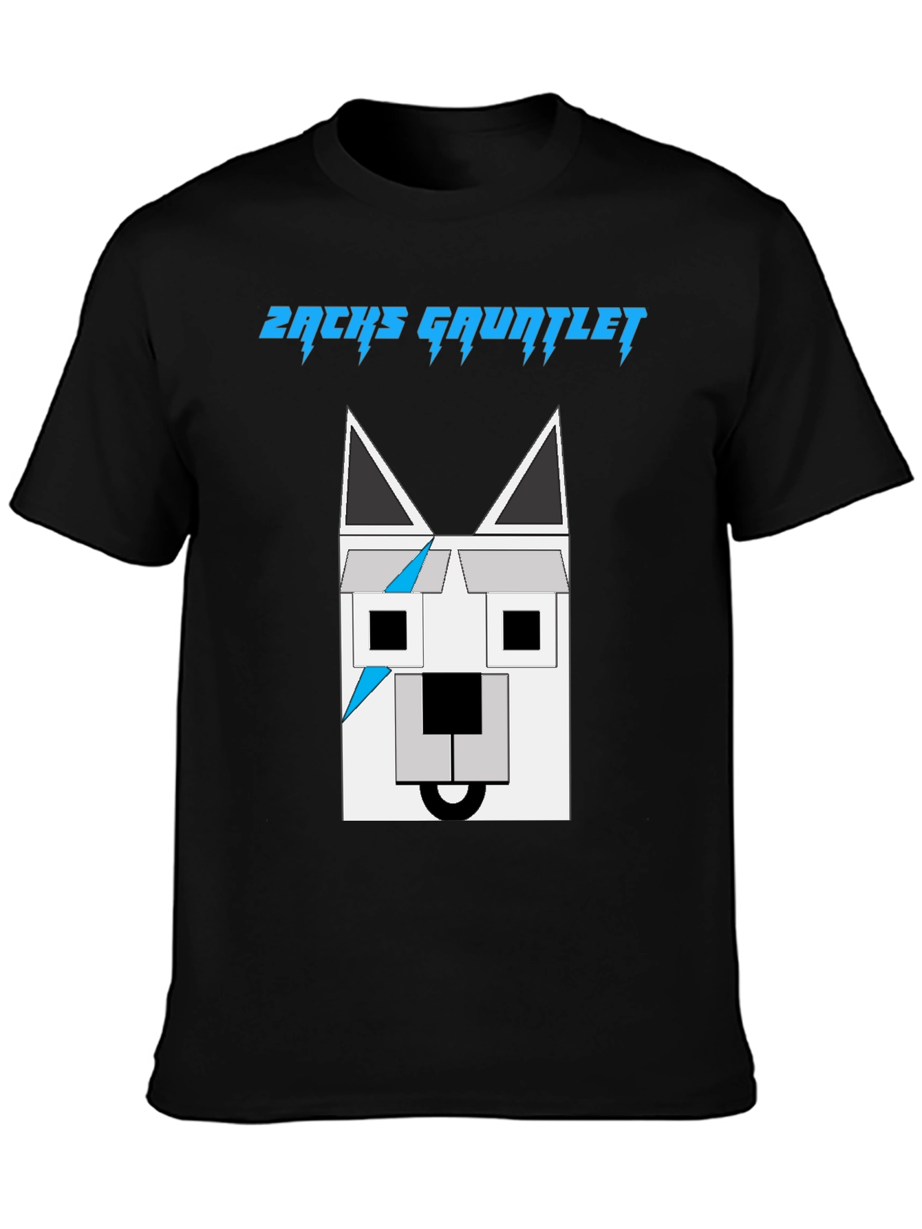 Black Zachs Gauntlet Graphic Tee - Unique Geometric Dog Design view 3