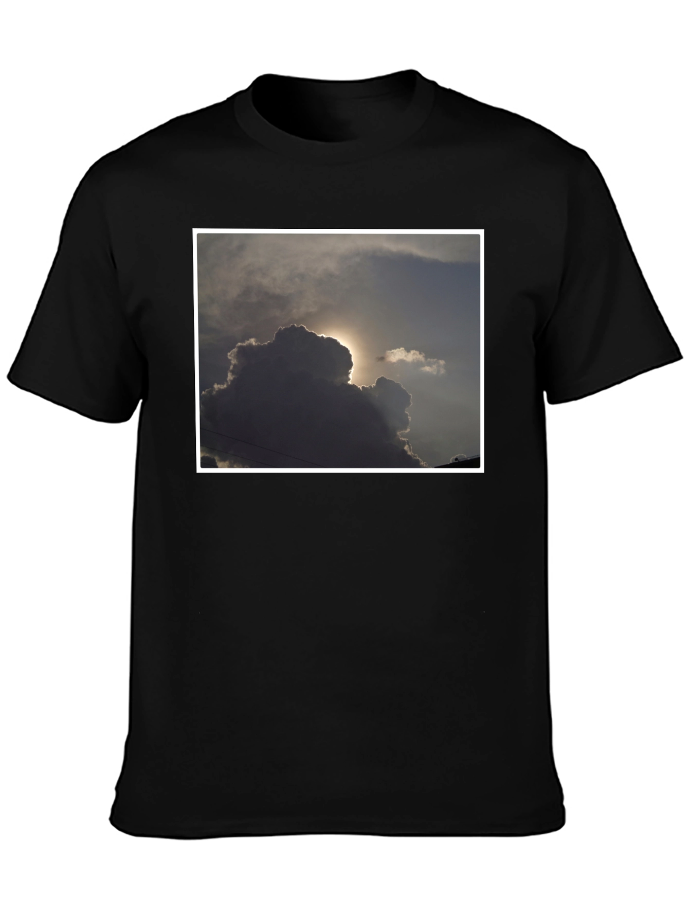 Black Cloudscape Graphic T-Shirt - Stylish and Unique view 3