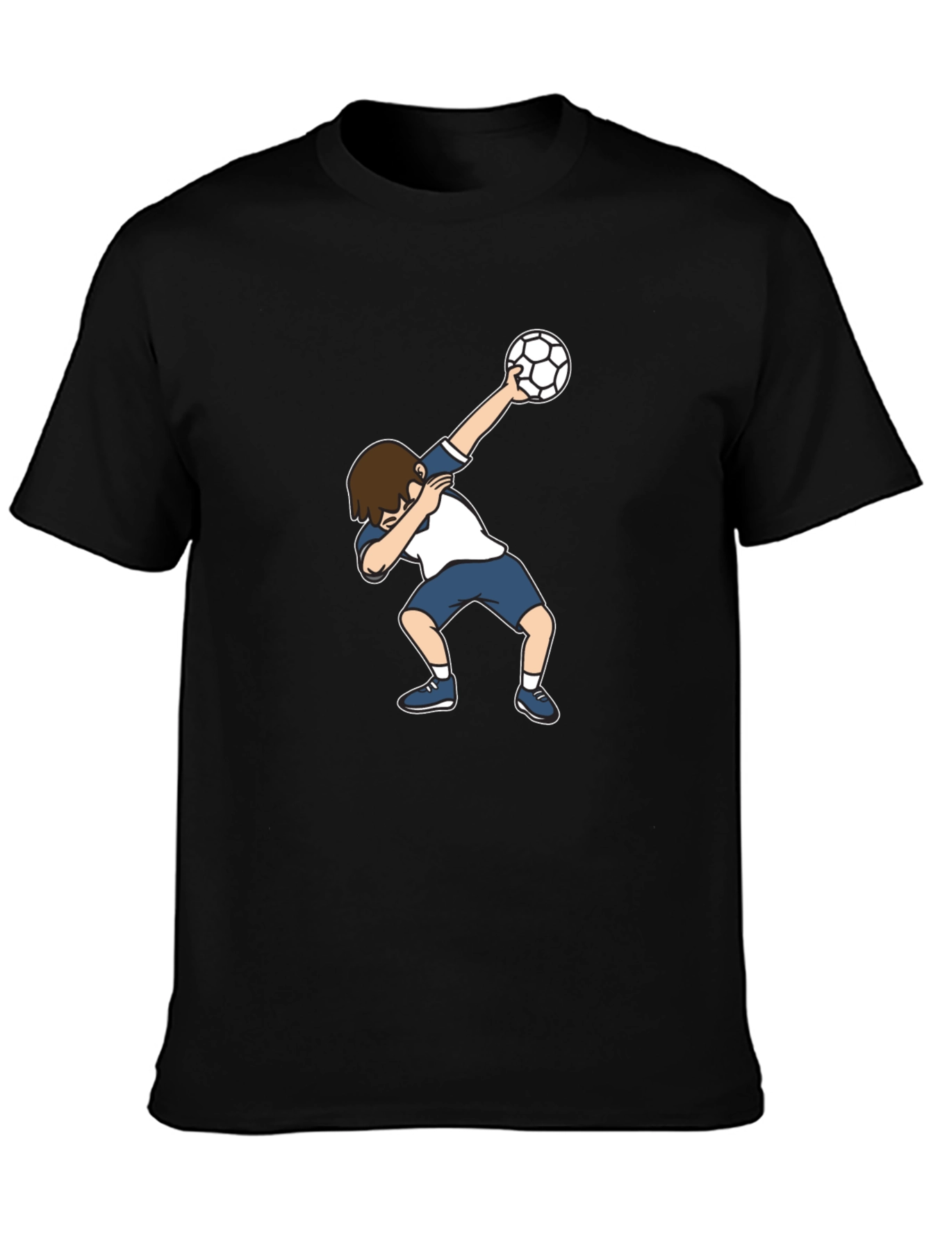 Black Soccer Dab T-Shirt - Fun Graphic Tee view 3